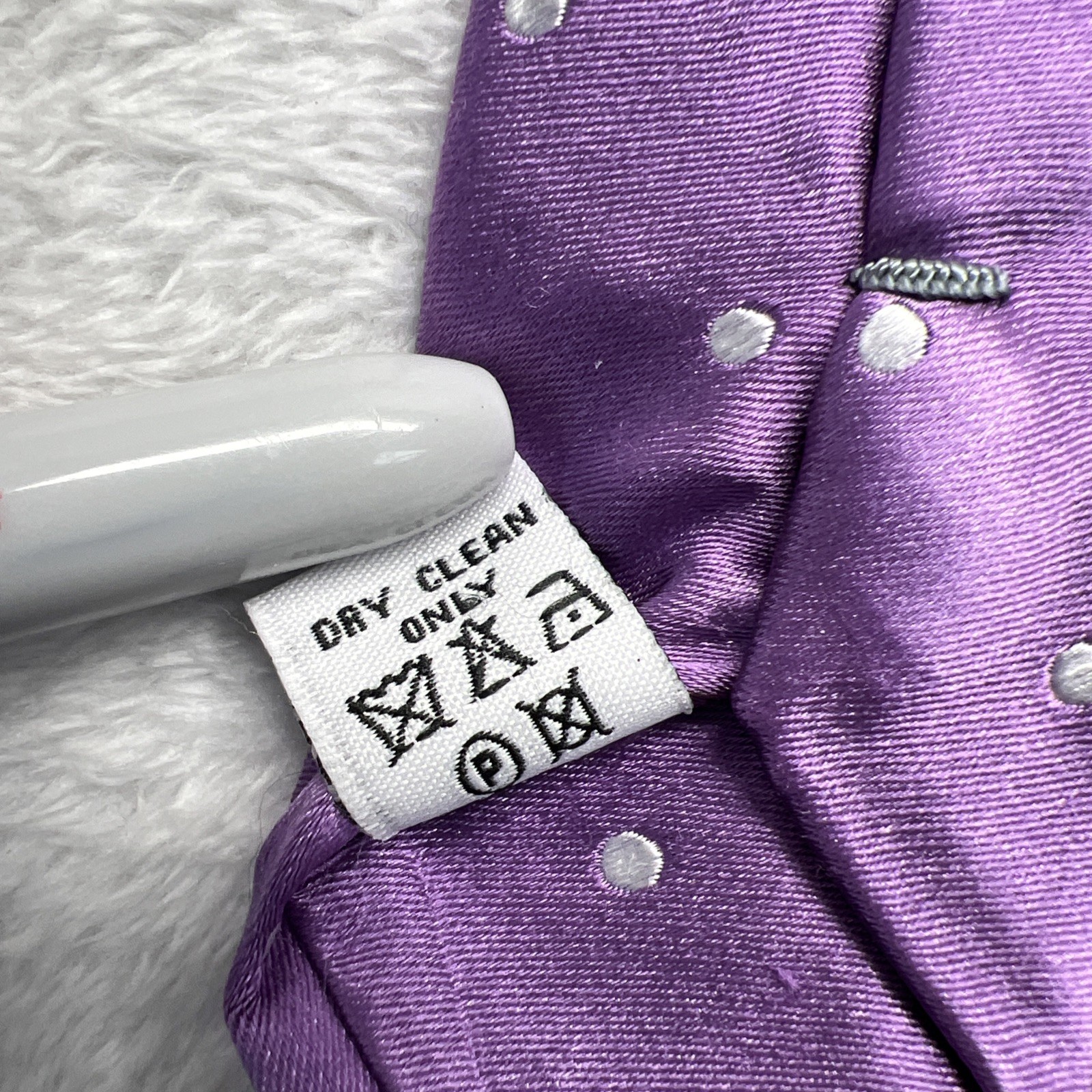 Bugatchi Lavendar Silver Stripe Mens Necktie 3.25×59” 100% Silk Made In Italy