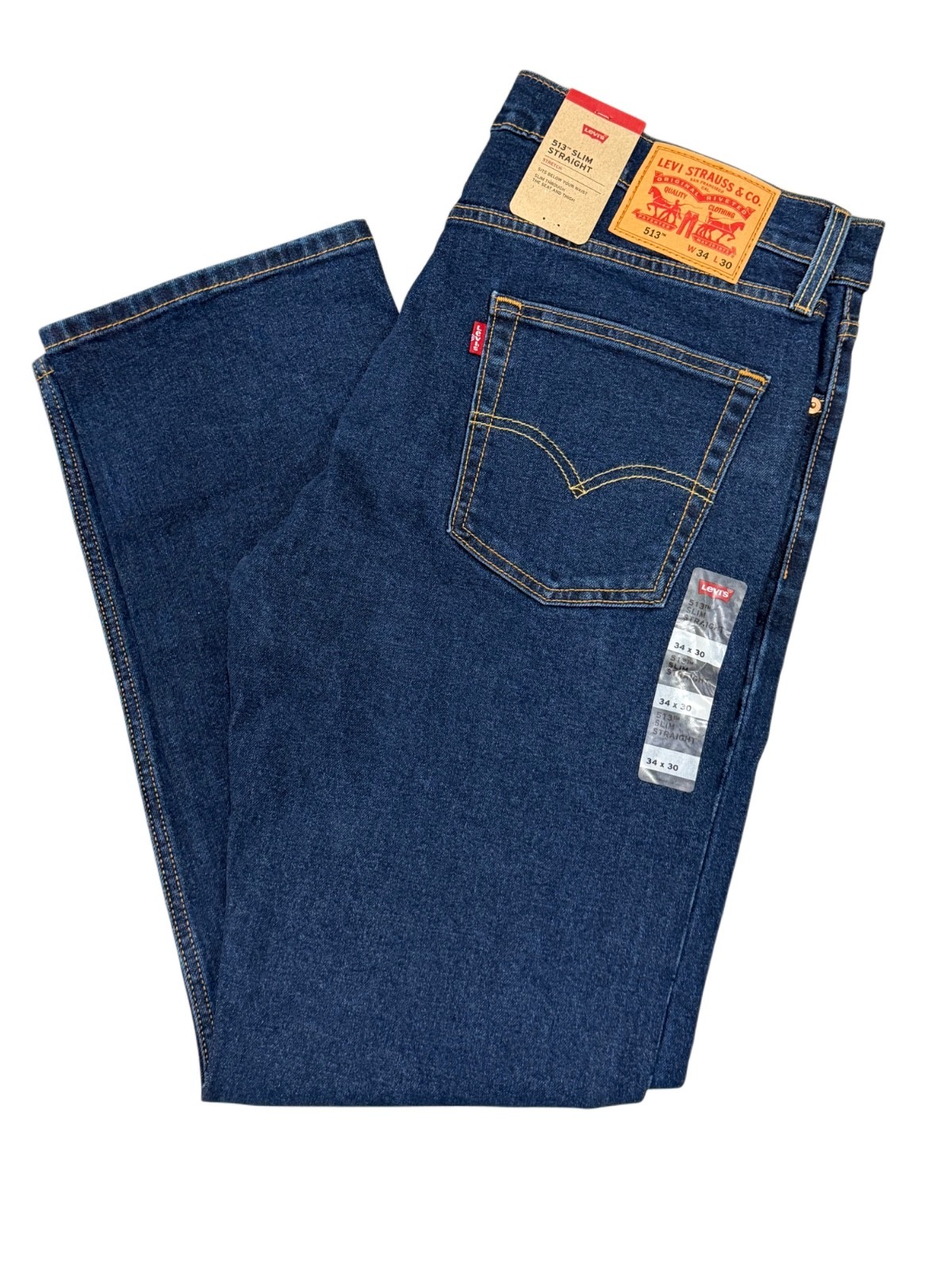 Levi’s 513 Men’s Slim Straight Fit Stretch Jeans Color Dark Blue Wash 085133162