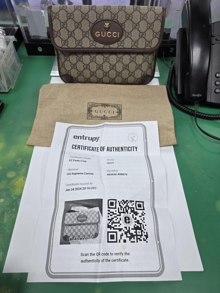 GUCCI GG SUPREME MONOGRAM NEO VINTAGE WEB BELT BAG (HQ0024812)
