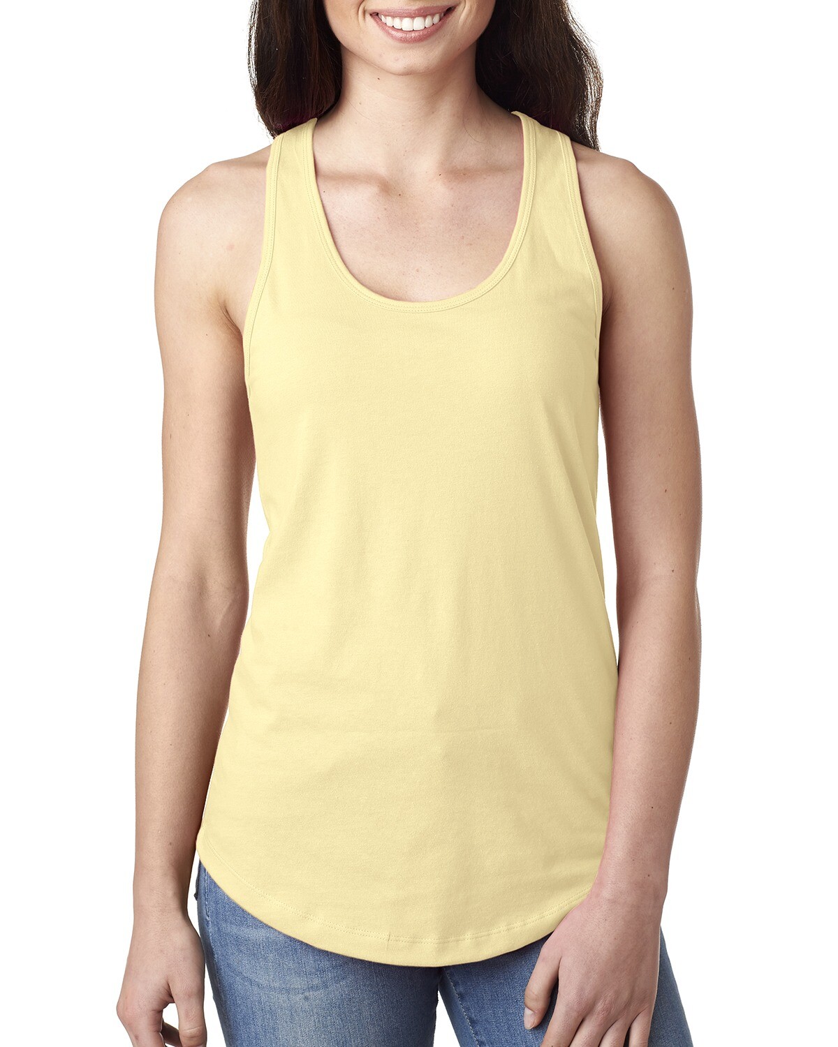 Next Level Ladies’ 4 oz. Ideal Racerback Cotton Polyester Tank Top N1533 XS-2XL