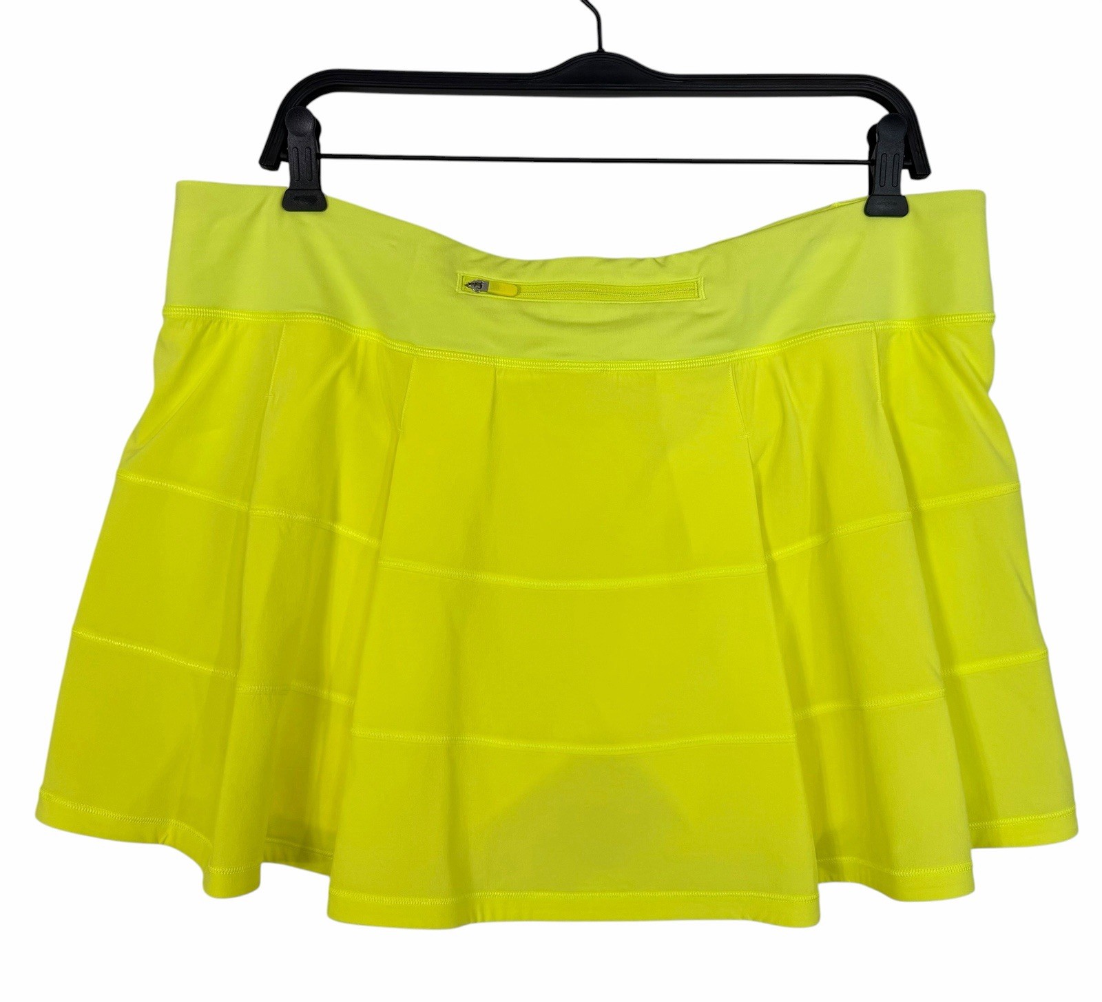 Lululemon Pace Rival Mid-Rise Skirt Skort Electric Lemon Yellow Size 14