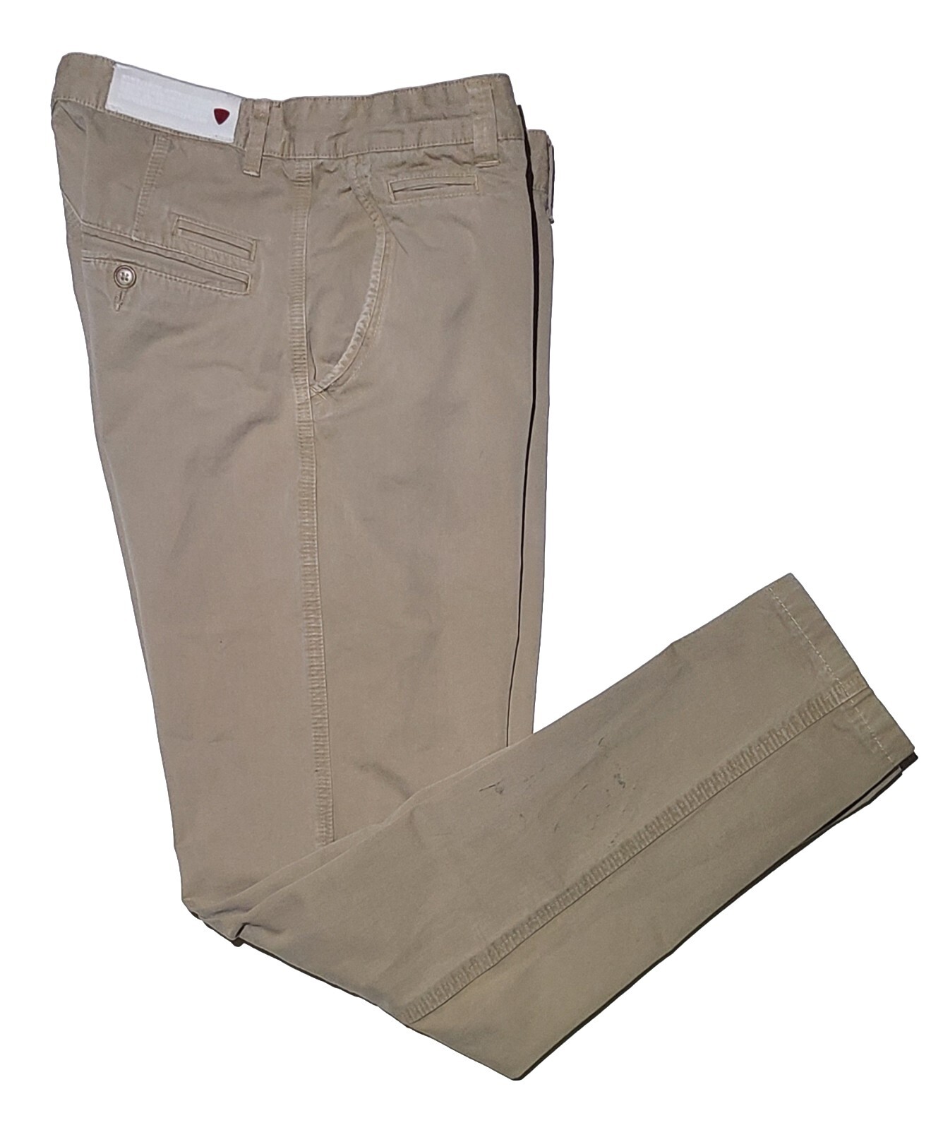 Strellson Khaki Pants Mens 34X31 Khaki Straight Fit Chino Slash Pockets