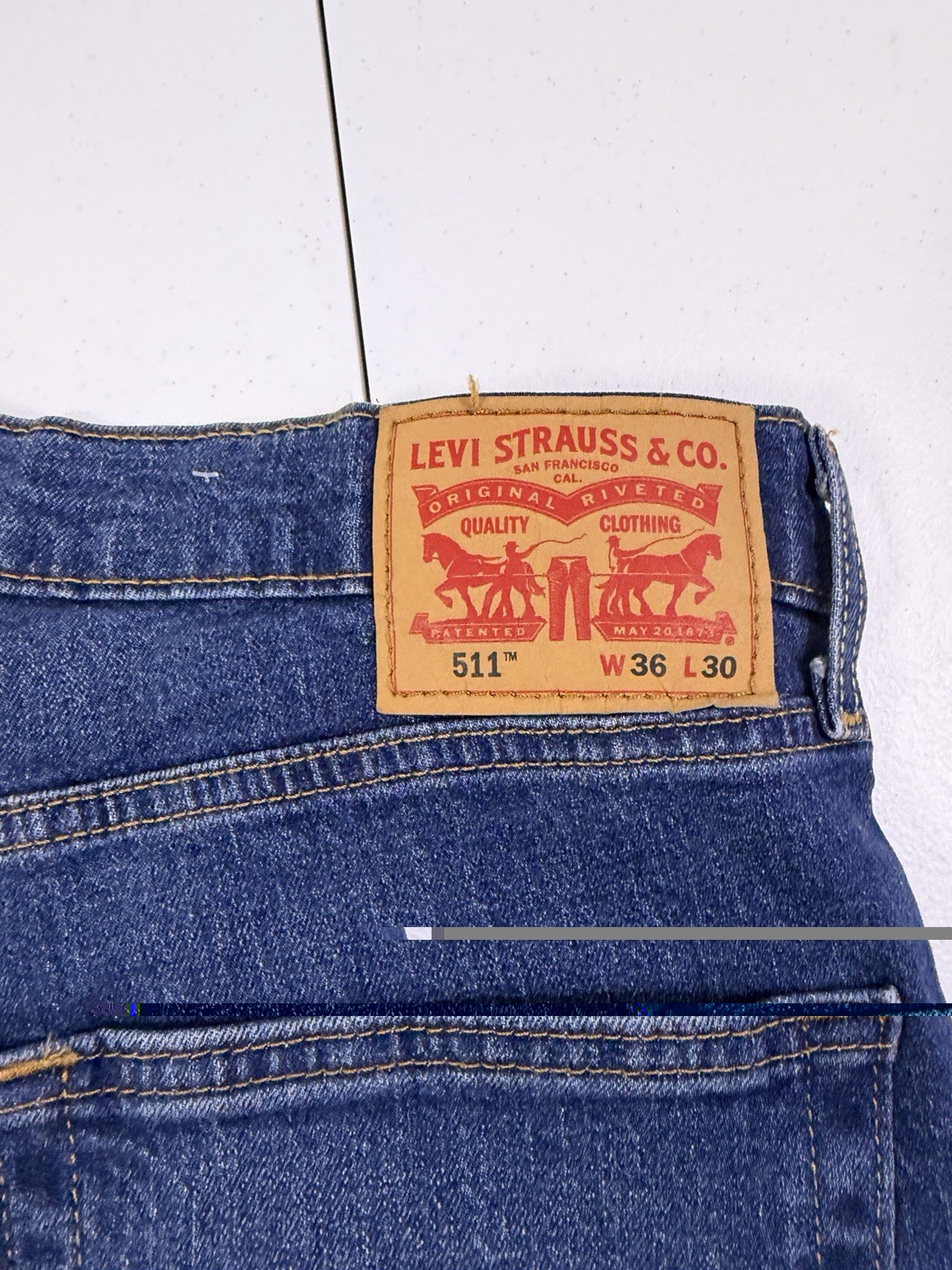 Levi’s Jeans Men’s 36X30 Slim Stretch jeans Dark Wash New With Tags