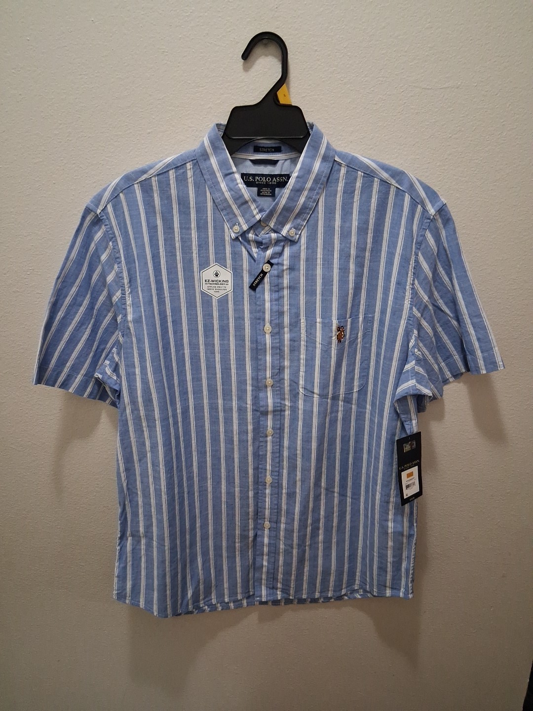 Mens U.S. Polo ASSN Short Sleeve Woven Shirt Size Large NWT