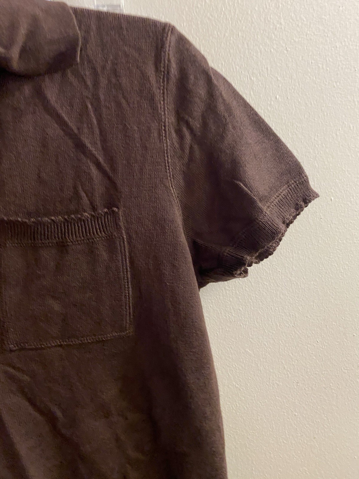 Covington Women’s Shirt Brown S Small 6 8 Collar & Pocket Bust 32” New NWT