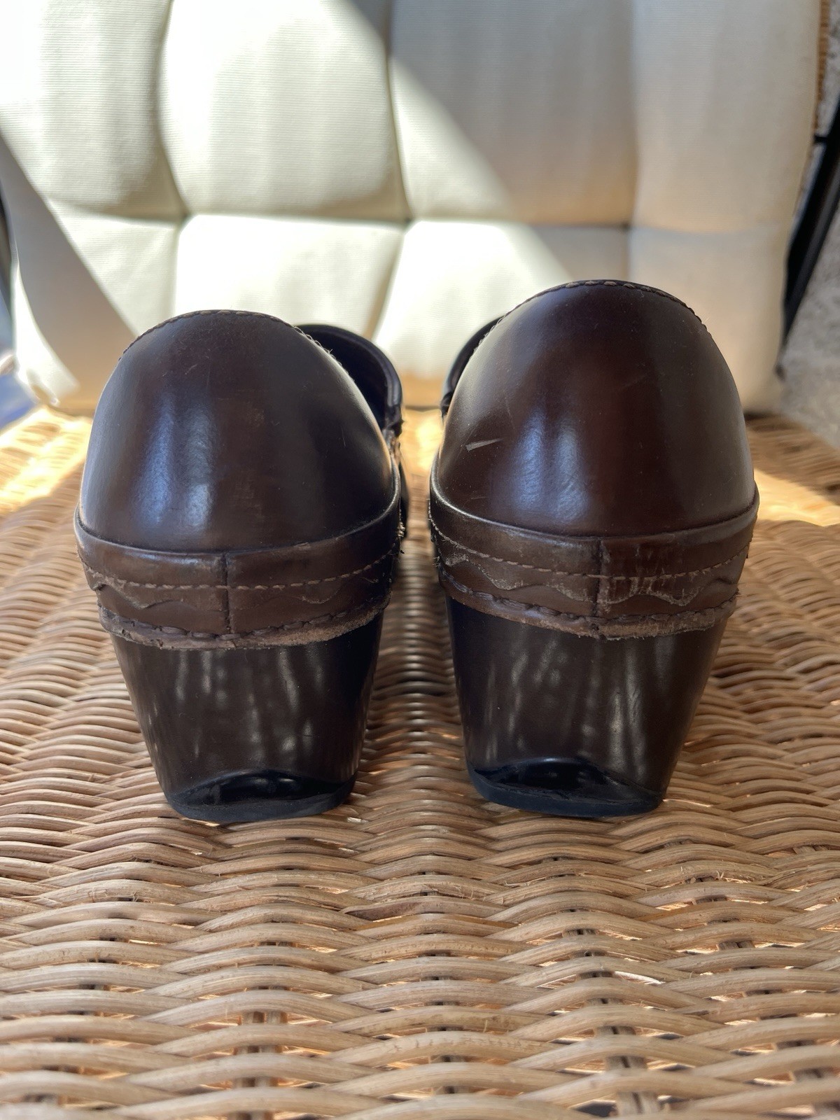Dansko Hailey Brown Leather Clogs Women’s Size 39 US 8.5