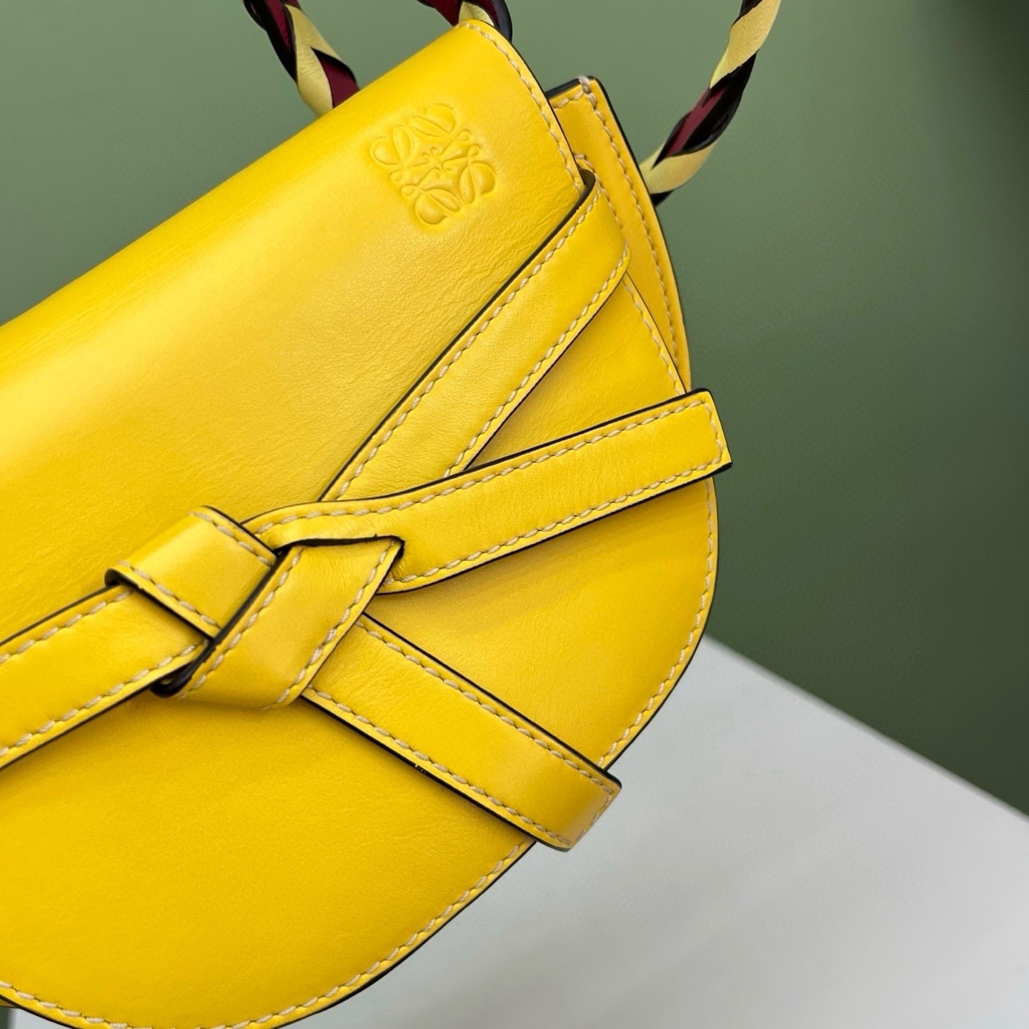 Loewe Pre-Owned Authentic Saddle Bag Yellow 19*13*9 Free Tracked Shipping