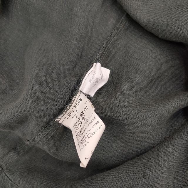 nest Robe Linen Wide Silhouette 01191-1093 Garment Dyed dress green 6-0513M∞