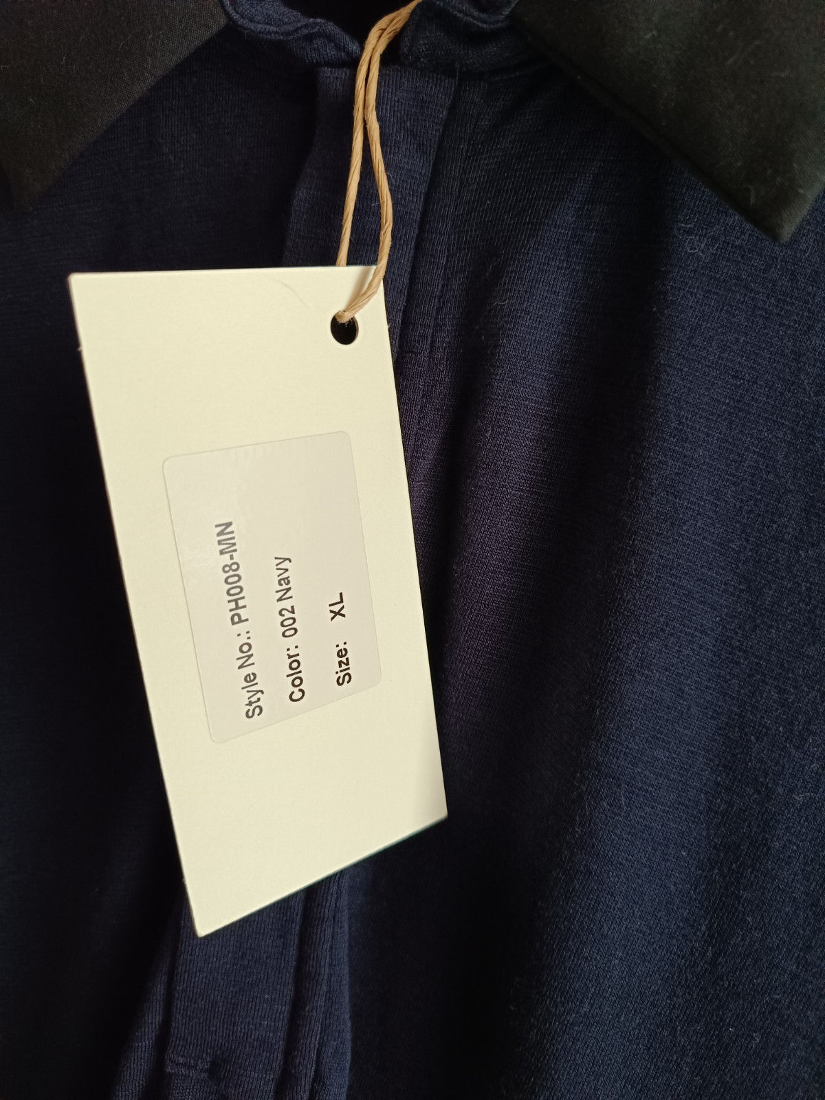 Paskho INNOVATOR LUXURIOUS MERINO SILK TRAVEL POLO Navy Blue XL Men’s 1/4 Zip