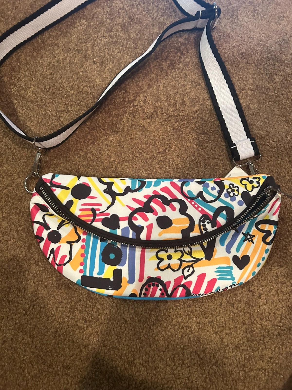 Brighton Graffiti Love Crossbody Belt Bag Fanny Pack Waist Bag NWT