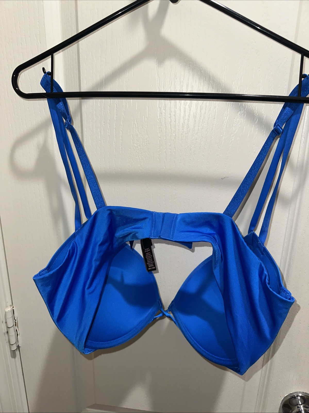 Victoria’s Secret Bombshell Plunge Add 2 Cup Sizes Push-Up Bra 38C Blue
