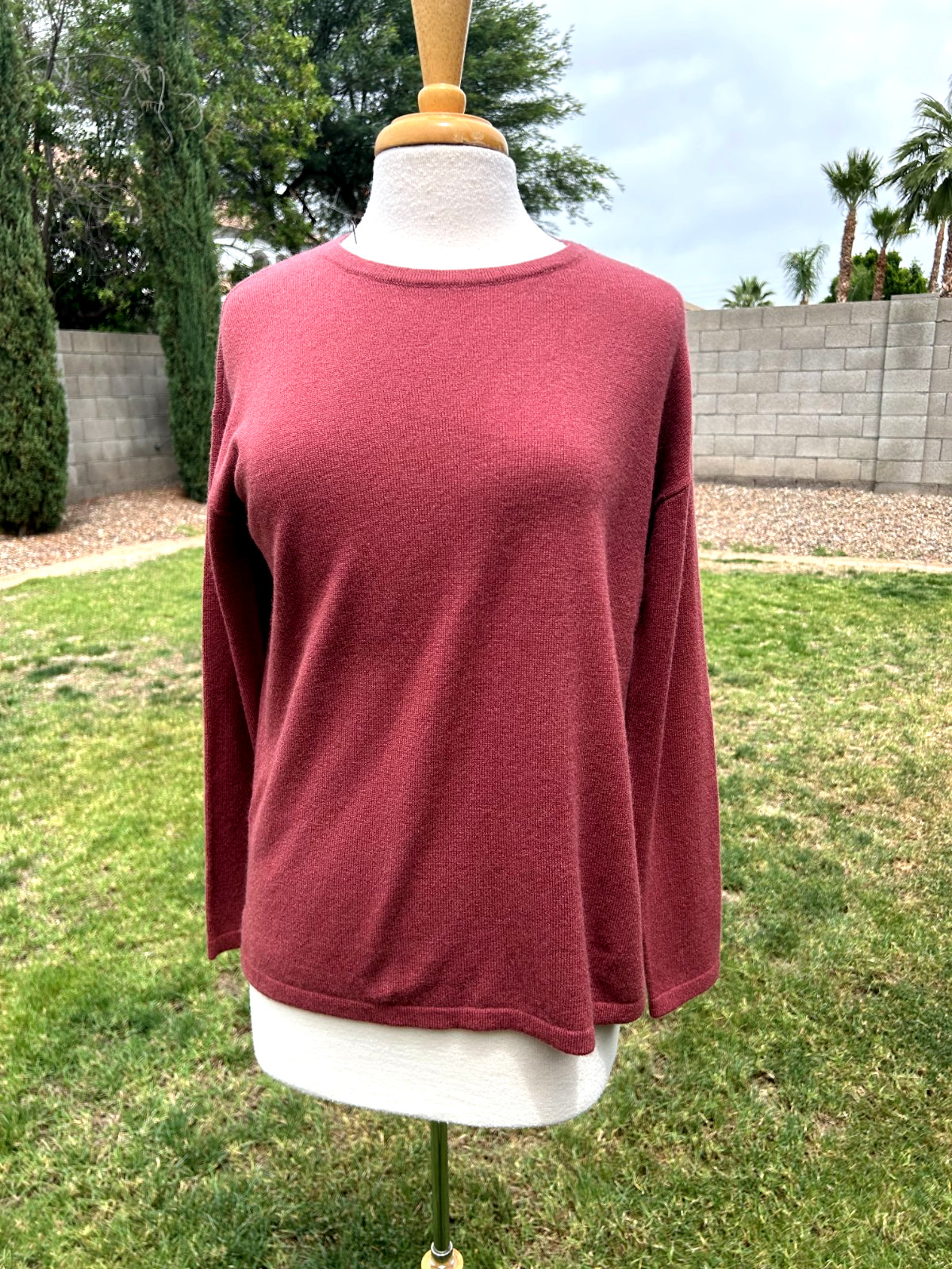 Van Winkle & Co Cashmere 2 PC Lounge Set Womens M Rosewood $276 Luxurious NWT
