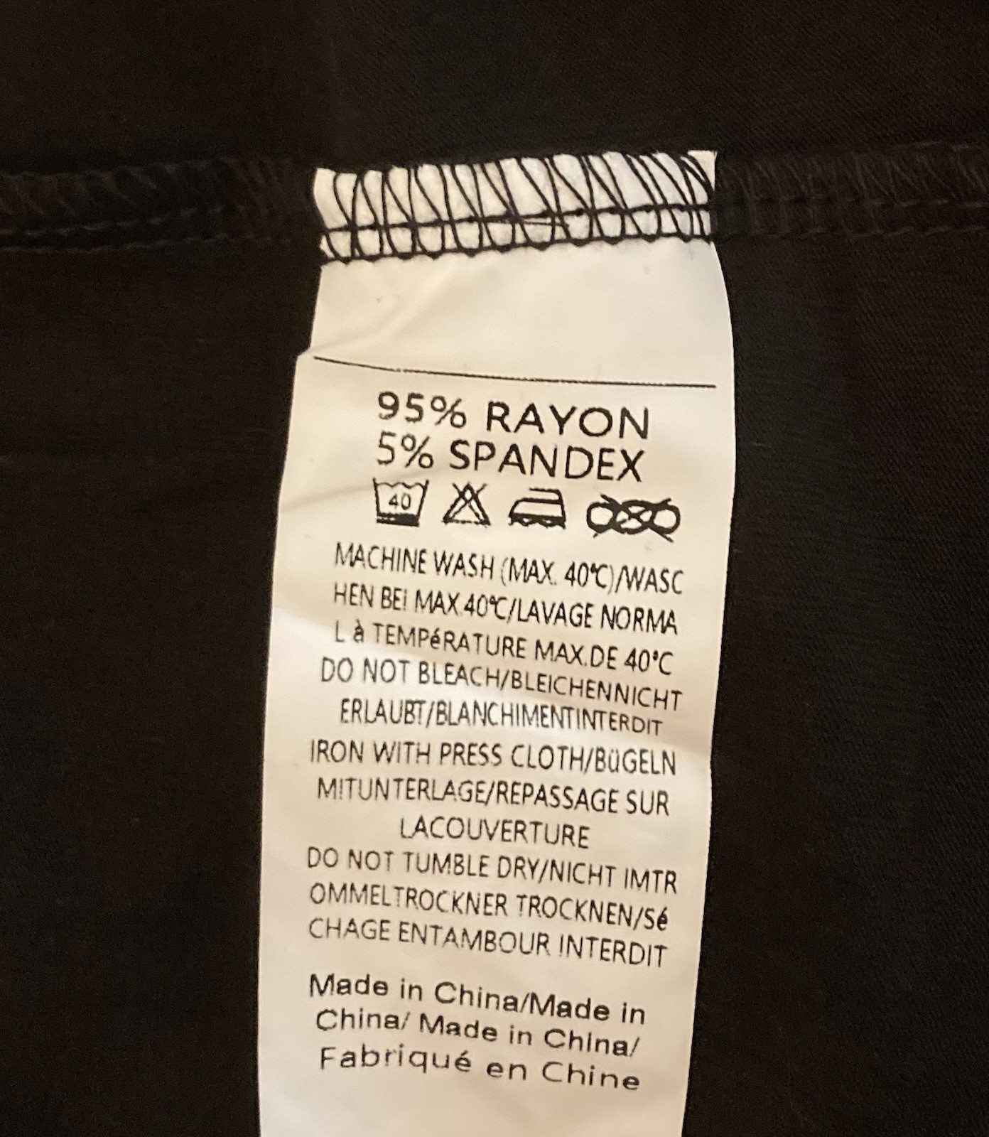 XXL long black dress, pockets, 95% Rayon, 5% Spandex, 3/4 sleeves