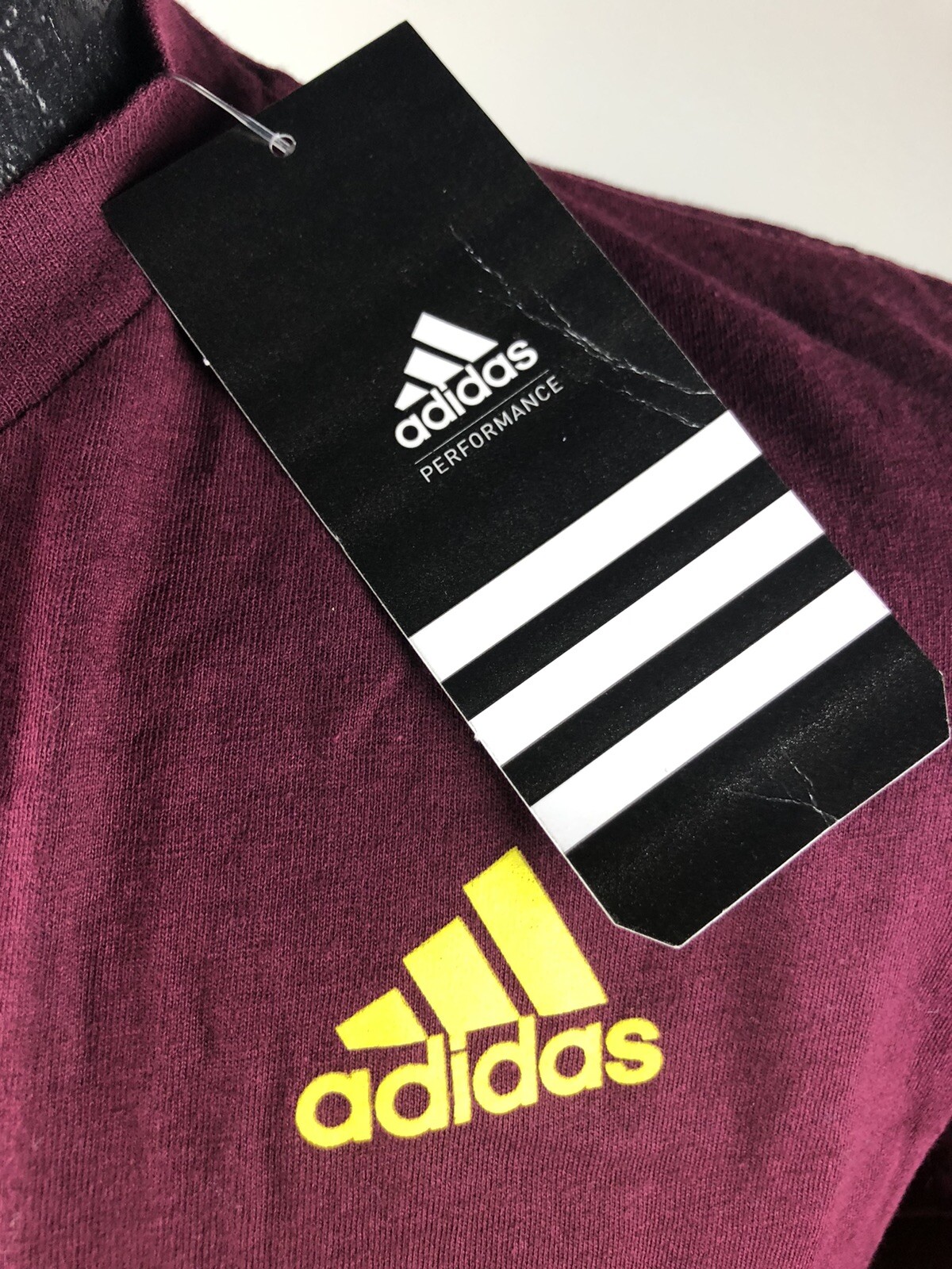Men’s Adidas Climalite Ultimate Tee Determined Maroon Cotton SS Shirt Medium