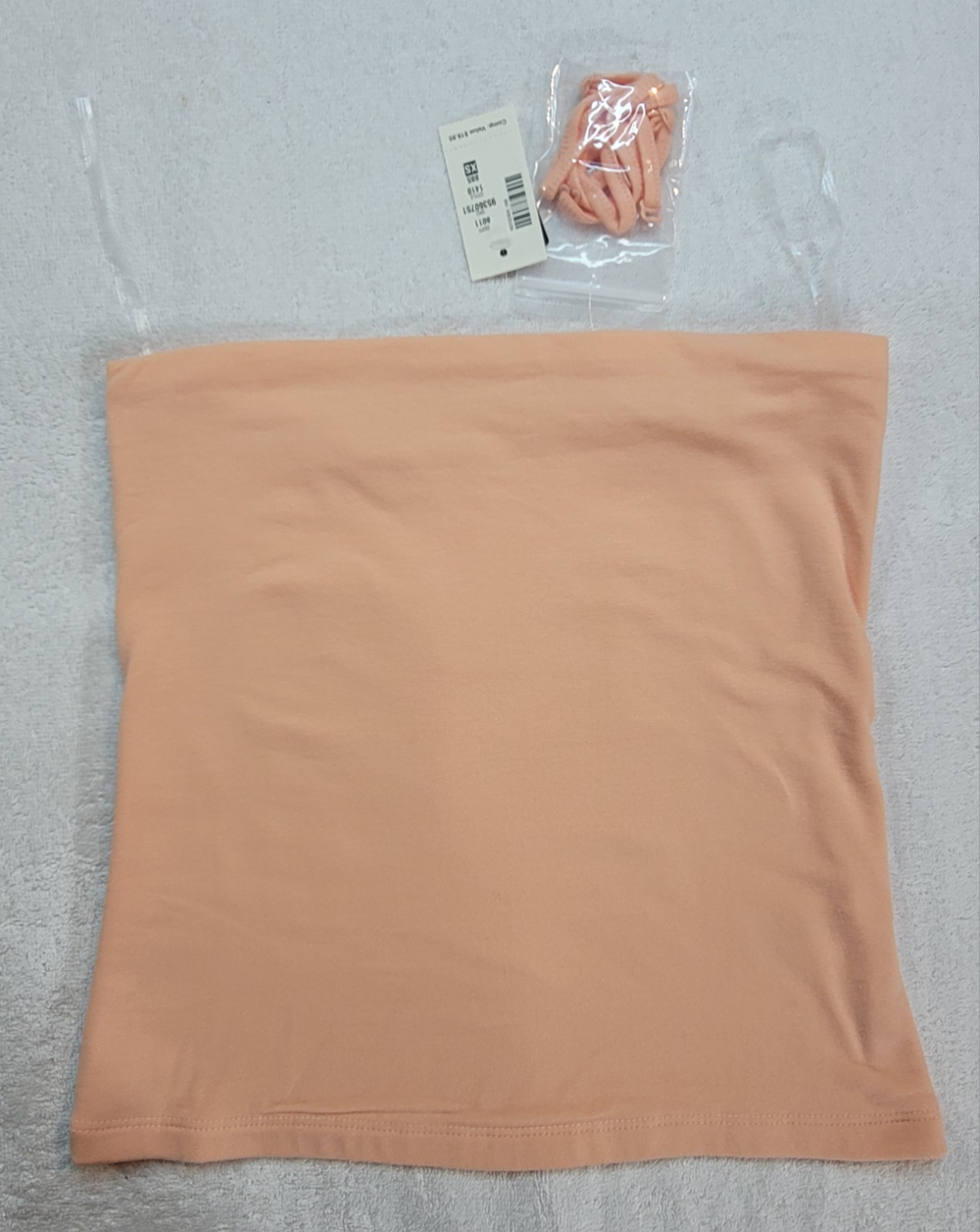 Aeropostale Womens Peach Tube Top Tank Top w/ Removable Adjustable Straps XS