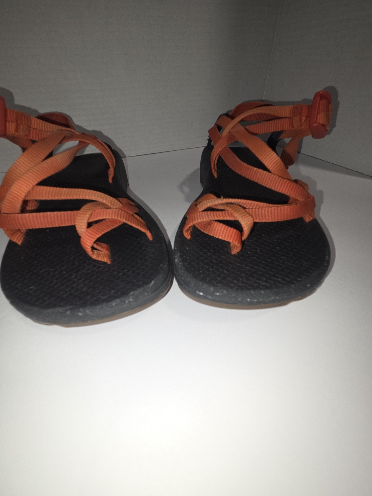 Chaco Women’s Strappy Sport Sandals Adjustable Straps Orange/Black Size 7