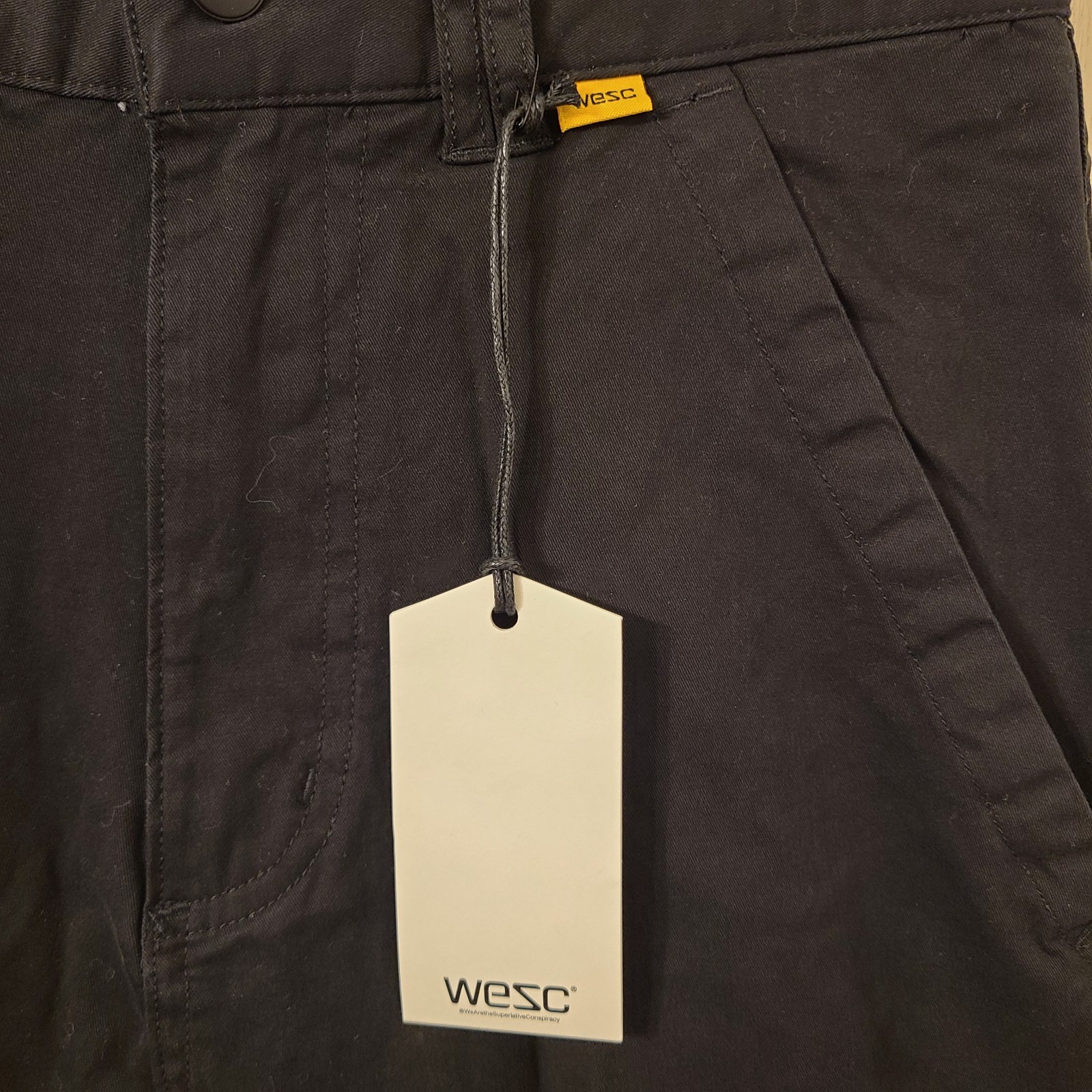 NWT WESC Montauk 7 Pocket Engineered Chino Pants Men M Women L Black