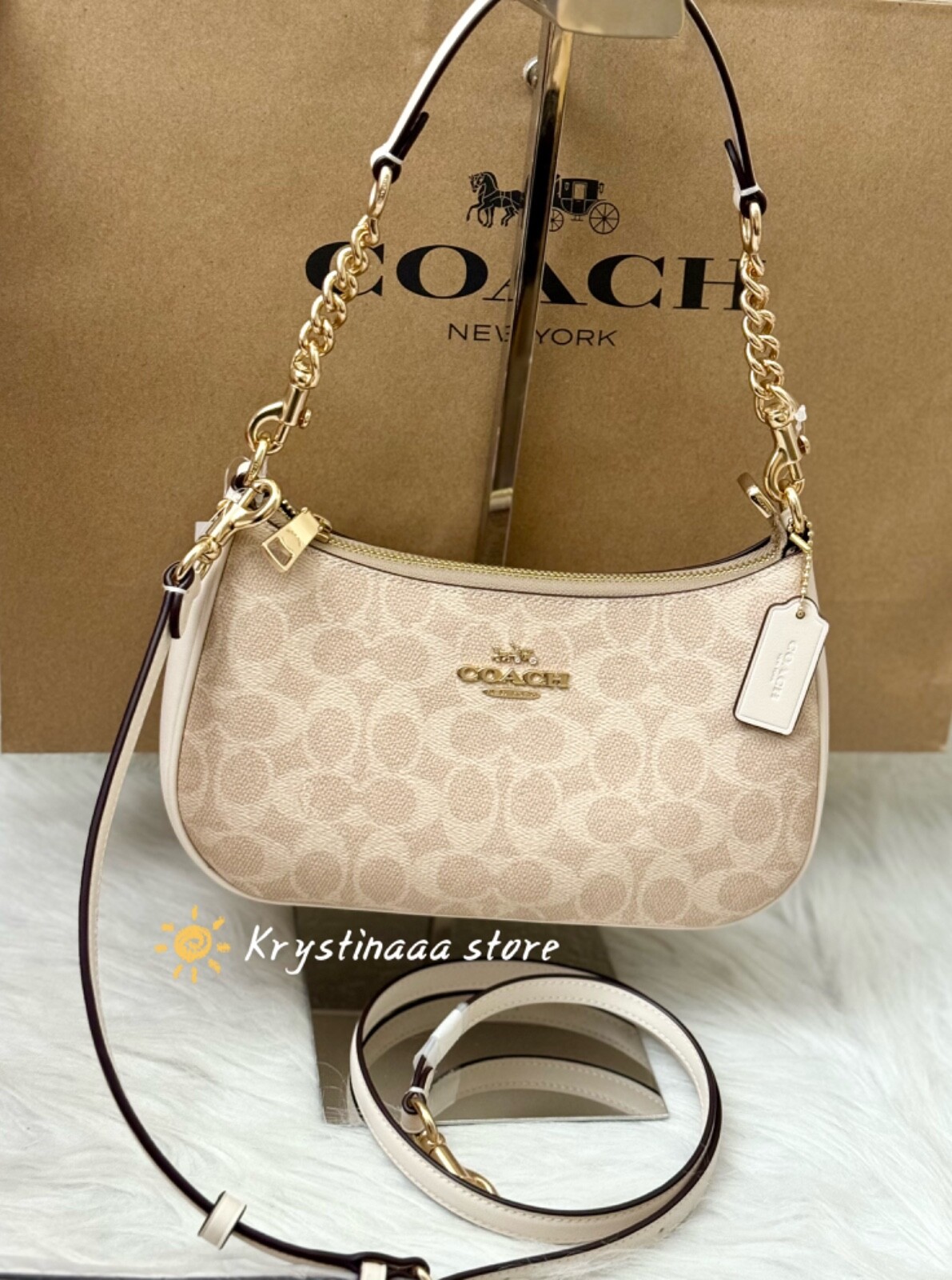 NWT Coach Teri Shoulder Bag In Signature Canvas CV933
