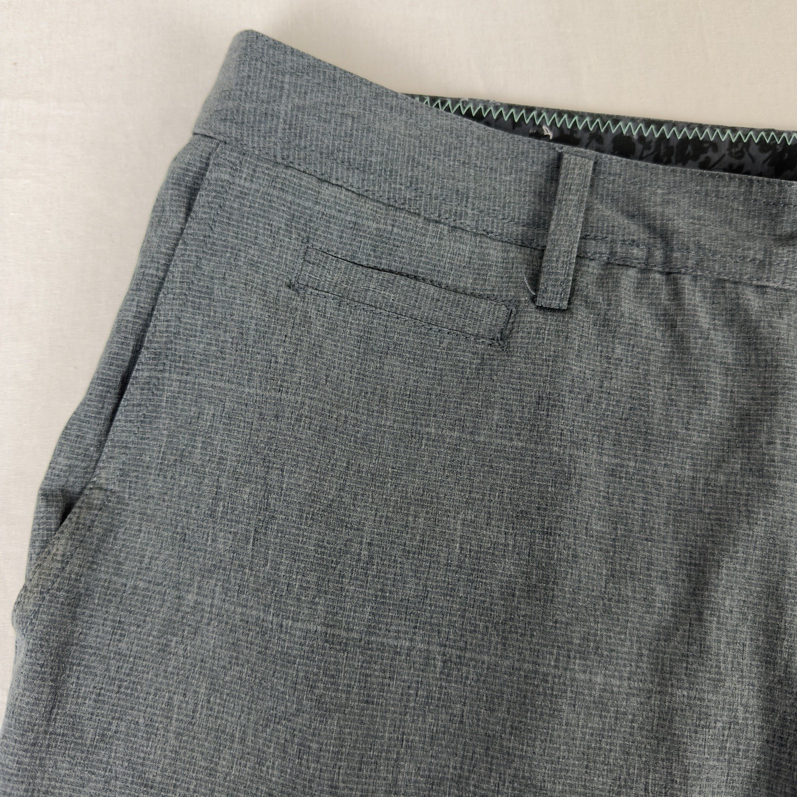 7 Diamonds Performance Shorts Men’s 38 Gray Nylon Elastane