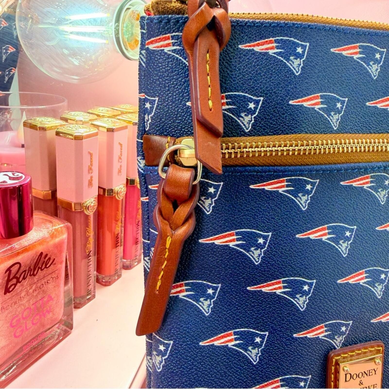 Dooney & Bourke NFL New England Patriots Leather Sporty Logo Crossbody Bag