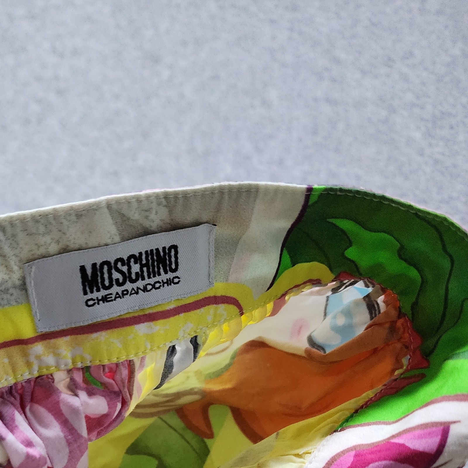 Moschino Cheap and Chic Multicolour Comic Print stone age skirt size M