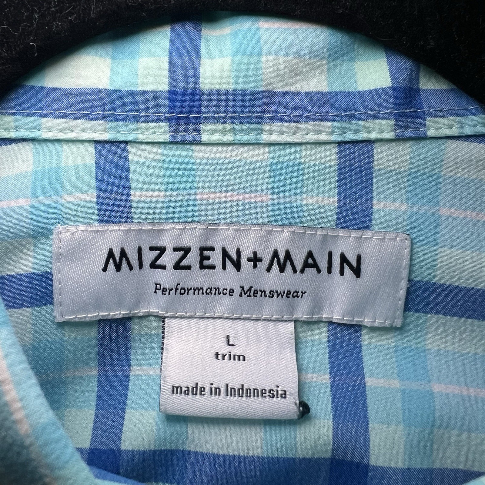 MIZZEN + MAIN Performance Menswear Plaid Button Down Shirt READ DESC