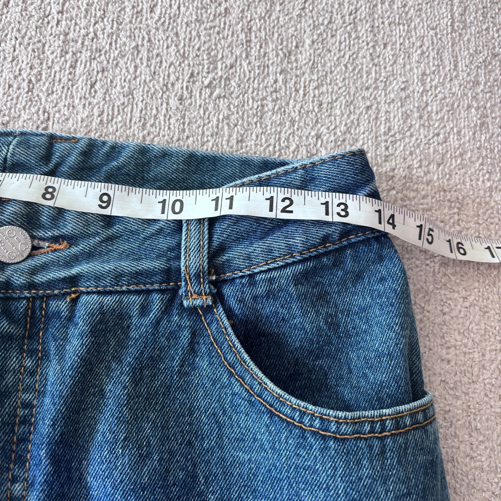 Vintage Bongo High Rise Straight Leg Jeans 100% Cotton Y2K 13