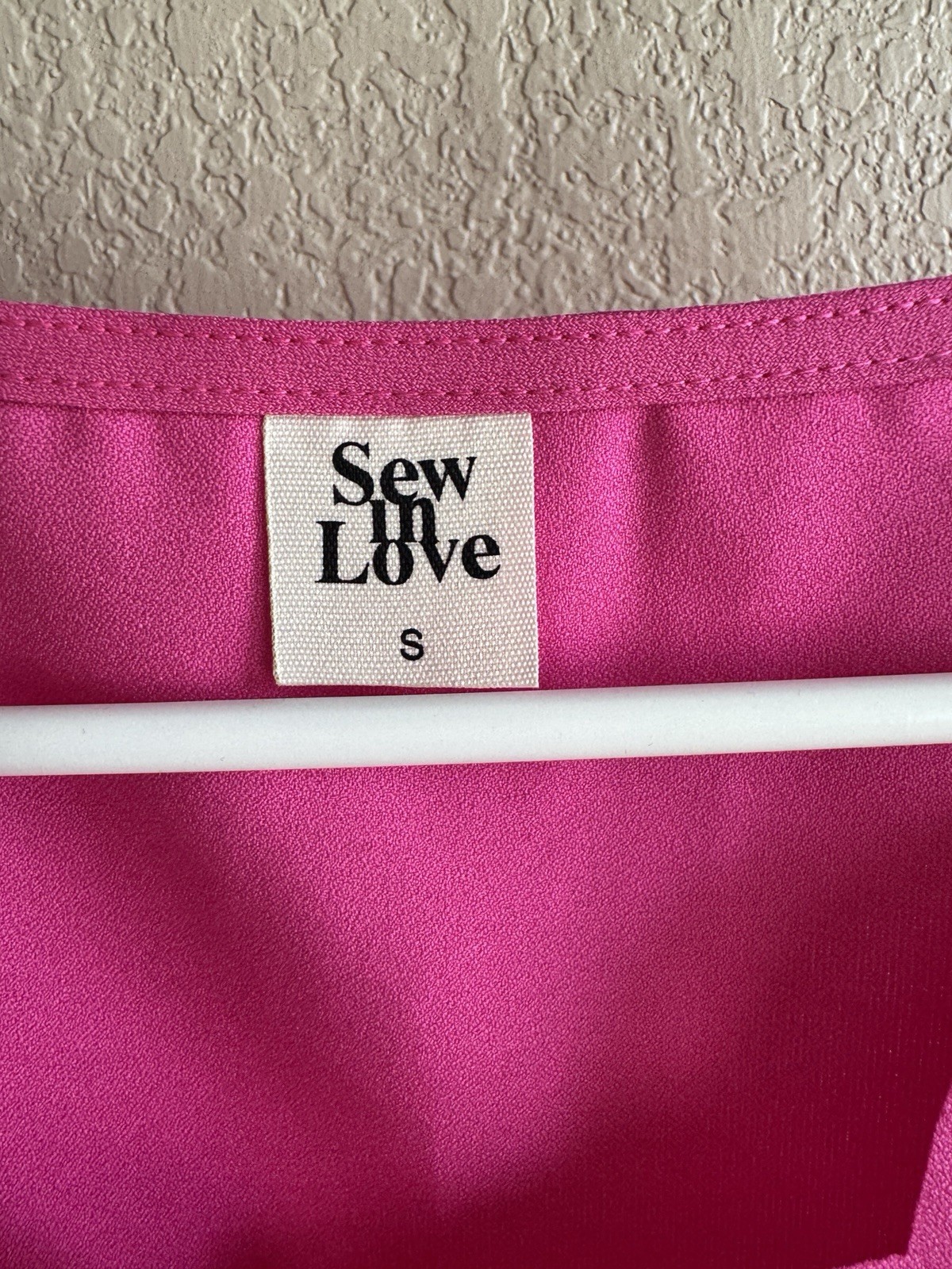 Sew in Love Women’s S Pink Solid Ruffle Sleeve Pullover Woven Blouse Top