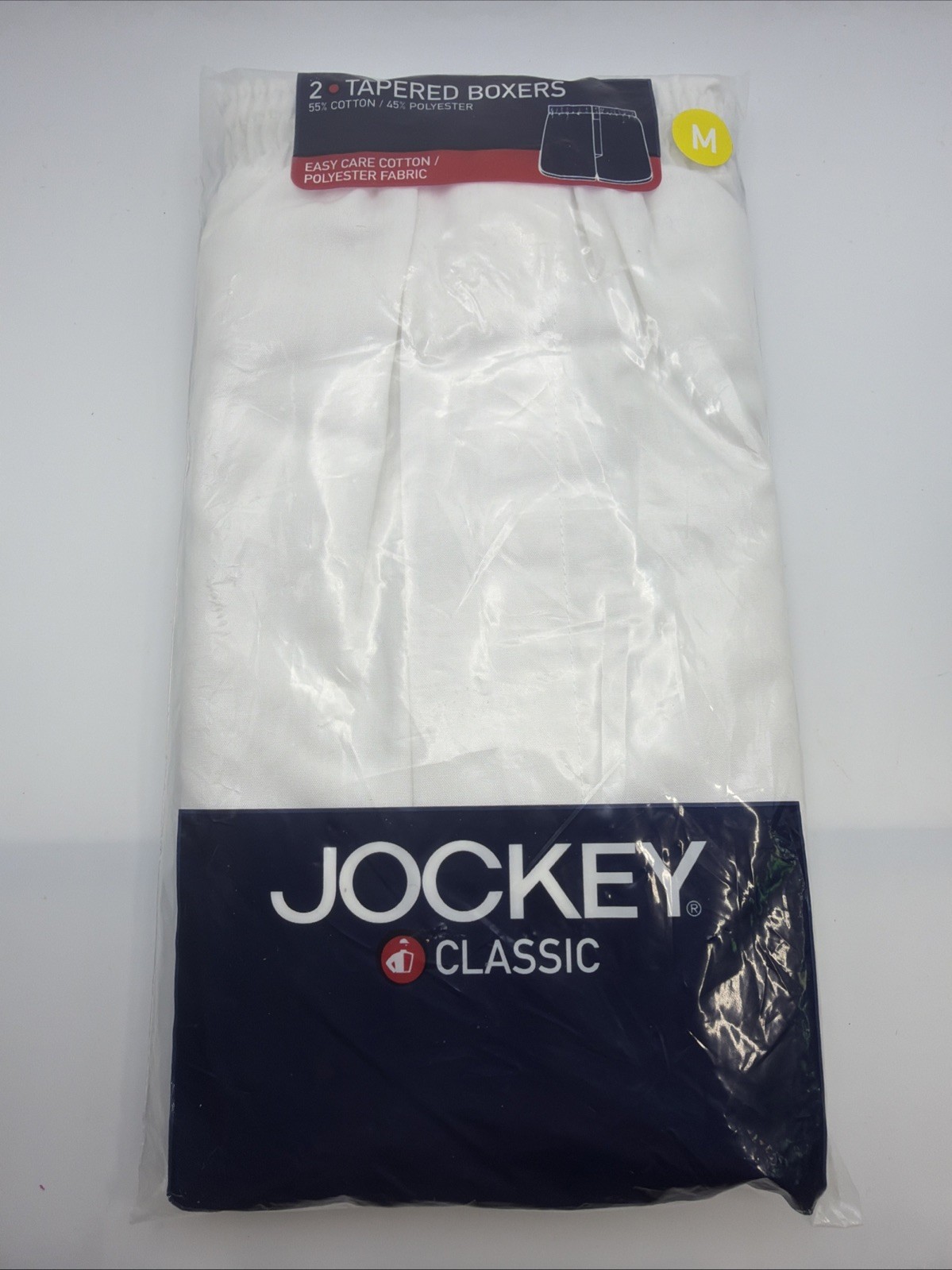 Vintage Jockey Classic Men’s M 32-34 White Tapered Boxers 2004 Sealed 2 Pk 8700