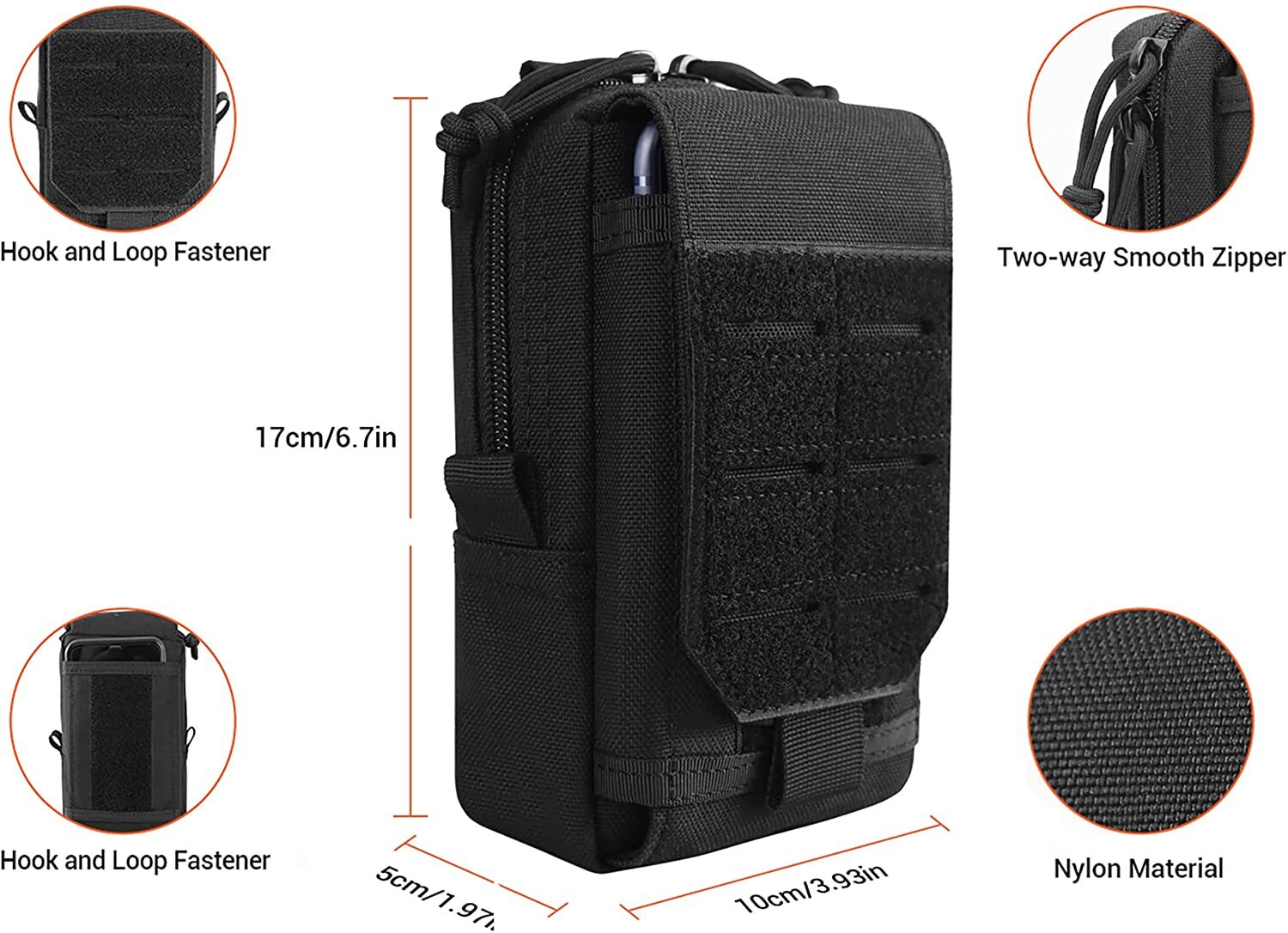 Tactical Molle Pouch Military Waist Bag Outdoor EDC Tool Bag Utility Vest Pack