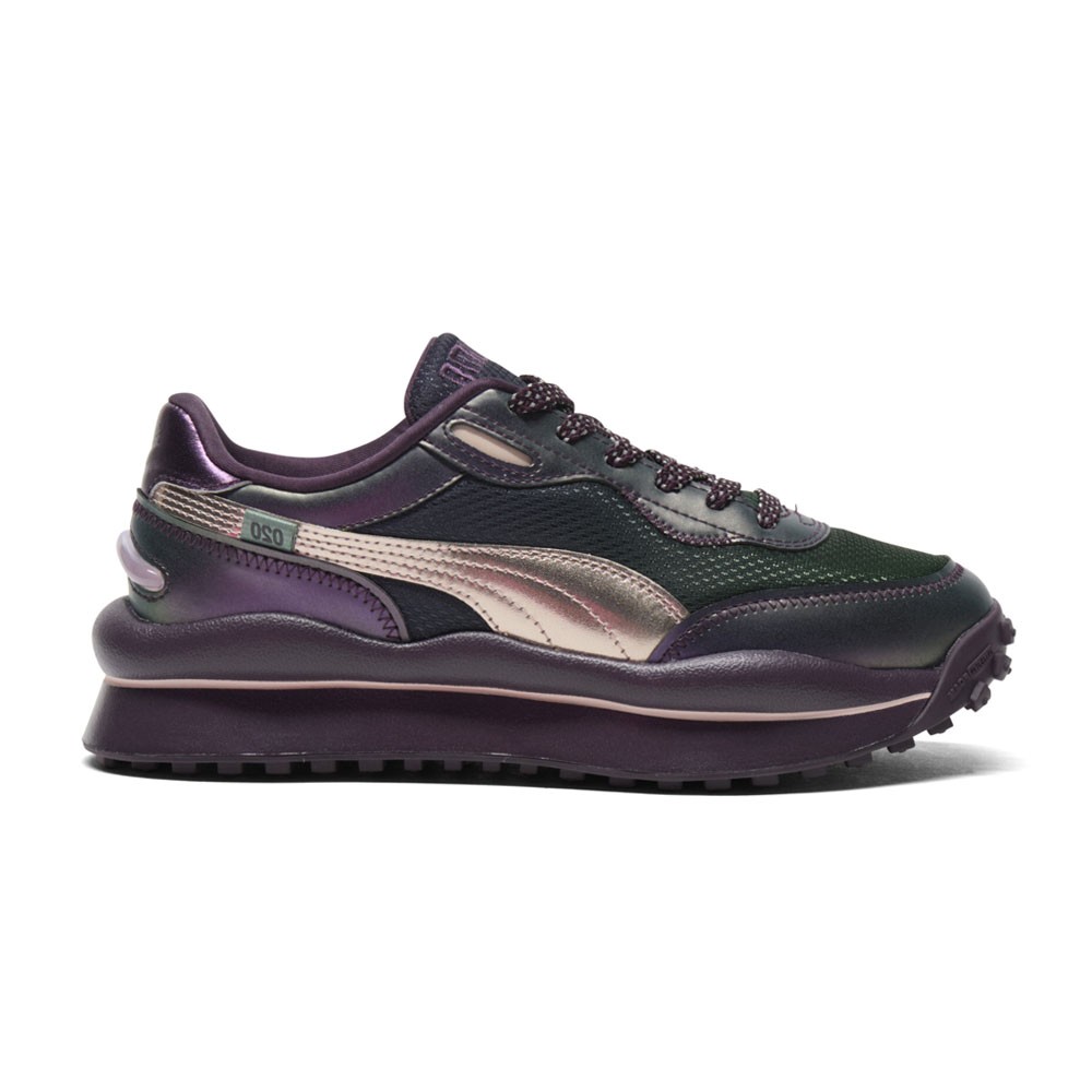 PUMA Style Rider Galactic Lace Up Womens Purple Sneakers Casual Shoes 40347001