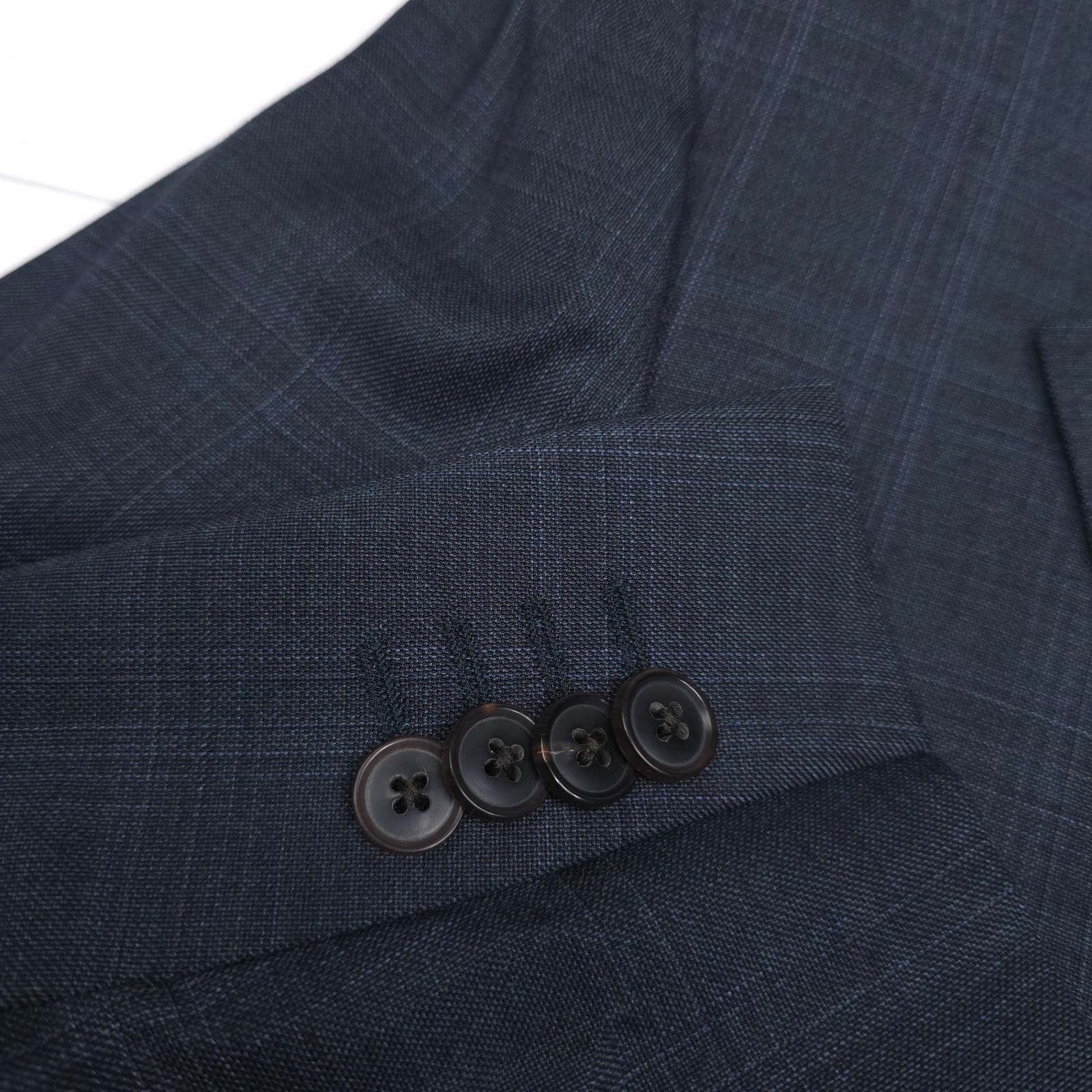 Paul Smith Wool Soho Suit Mens Size 36R (EU 46R) Very Dark Green Loro Piana