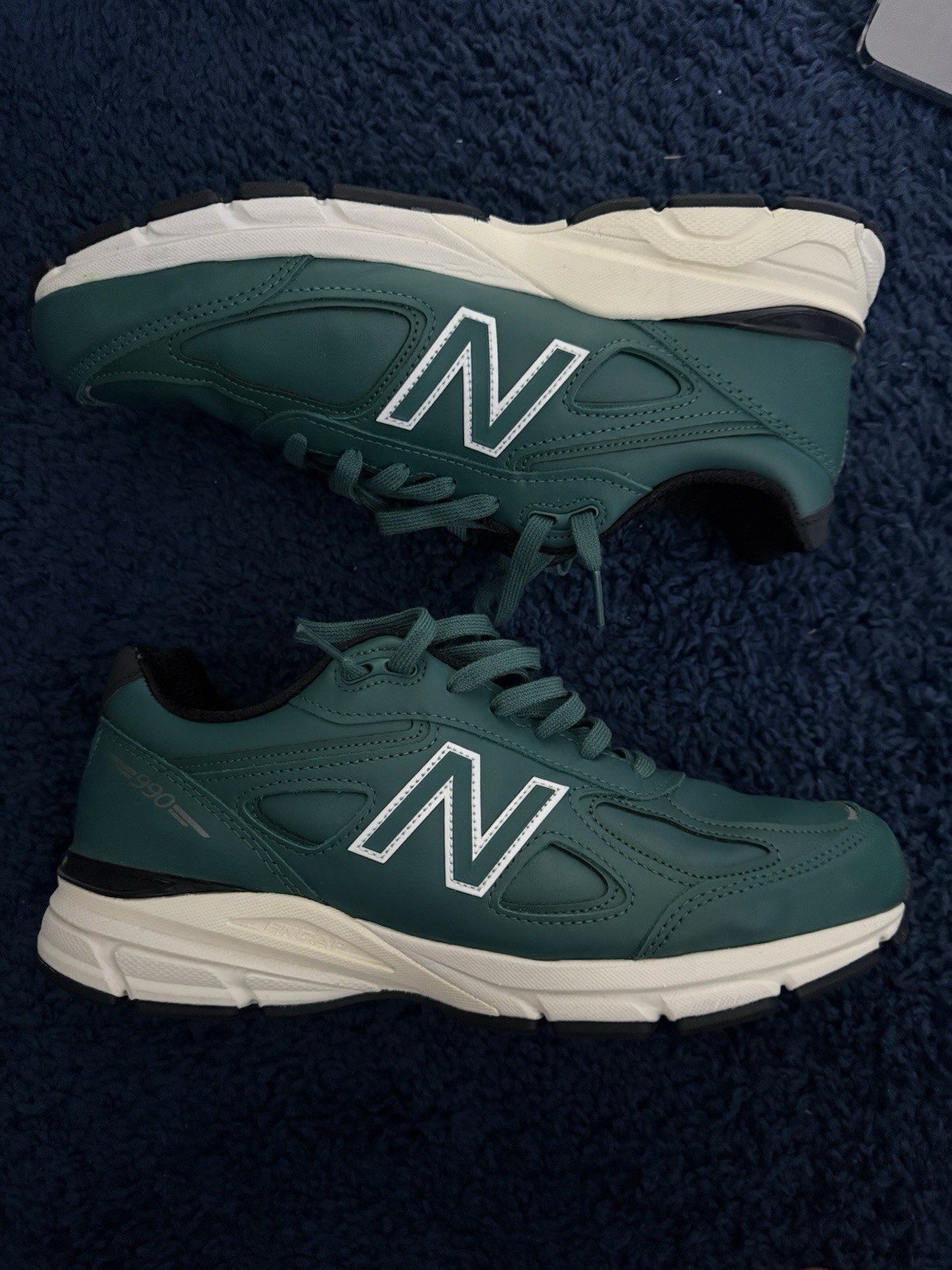 New Balance 990v4 Made in USA Teddy Santis U990TW4 Teal/White Leather