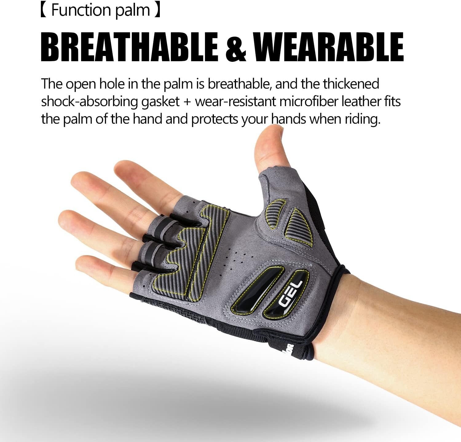 Bicycle Cycling Gloves Anti Slip Shock Gel Pad Breathable Half Finger Gym Gloves