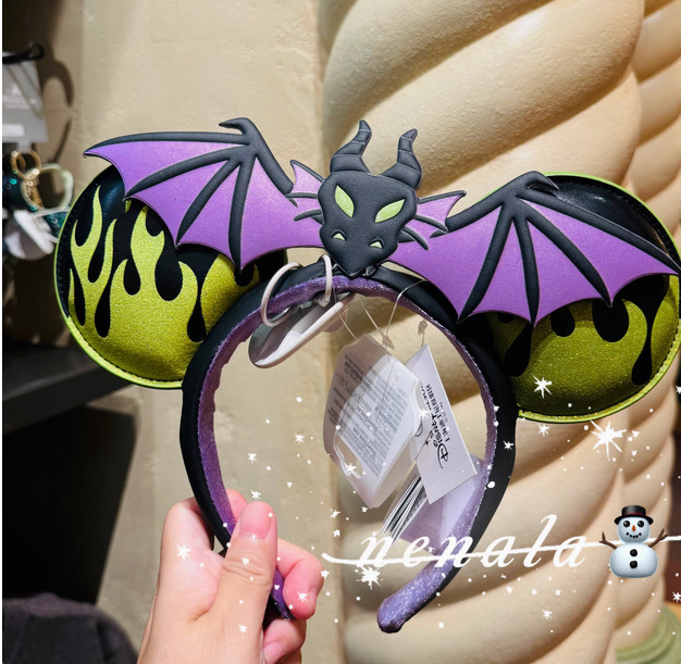 Disney-Park’s Maleficent Dragon Minnie Mouse Ear Headband Sleeping Beauty New