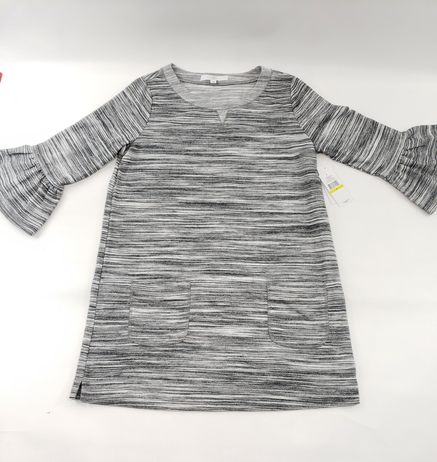Womens Fever Black And White All Wrapped Up Blouse Size Medium NWT