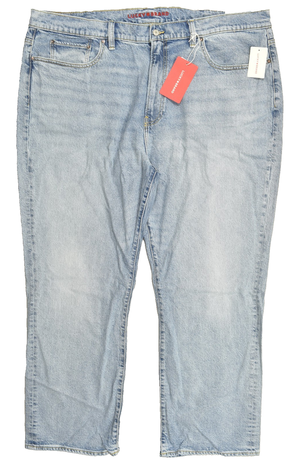 Lucky Brand Men’s 181 Relaxed Straight Denim Jeans Monaco Blue Stretch 48×32 NEW