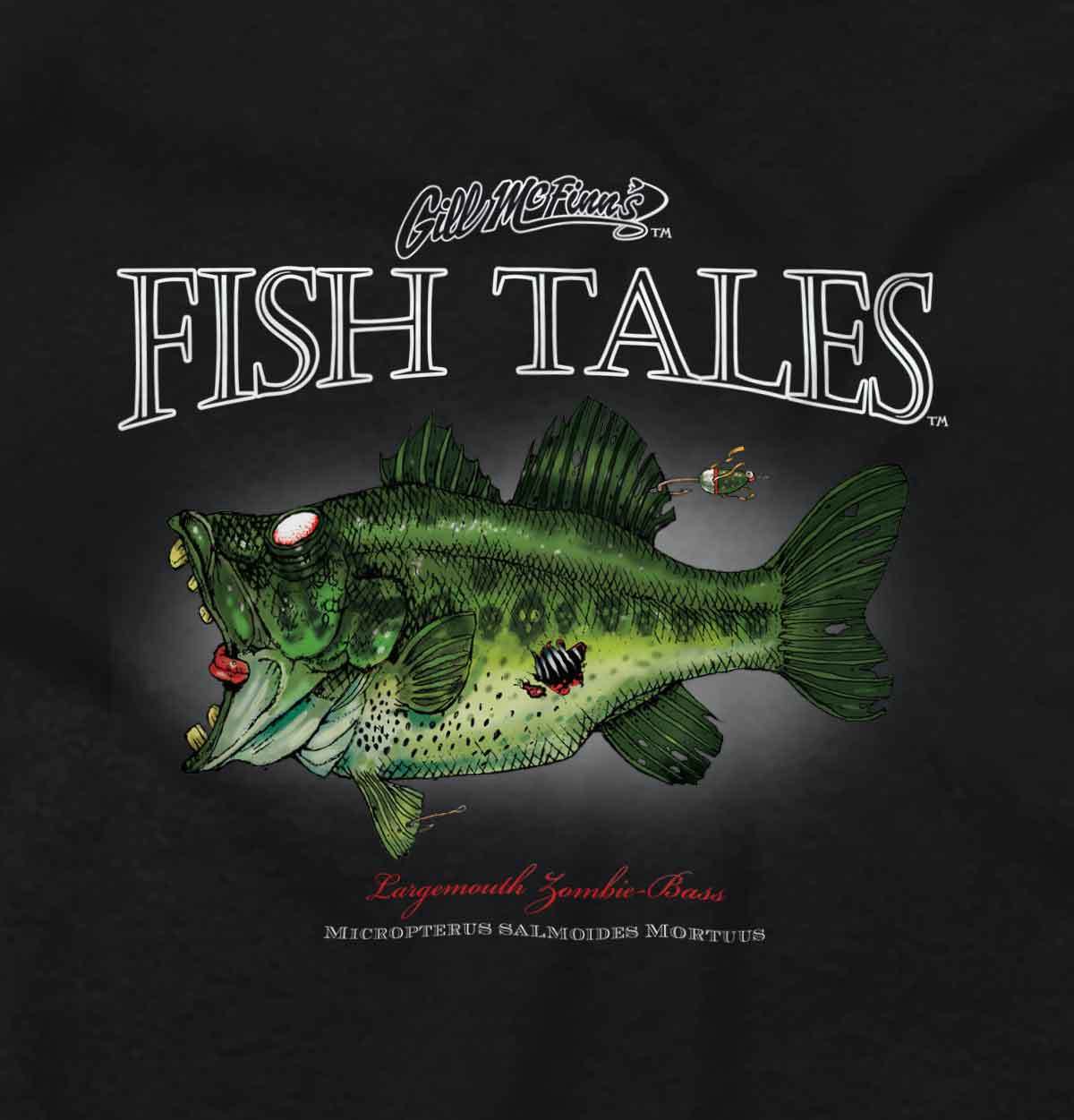 Gill McFinns Funny Outdoor Nature Fisherman Womens or Mens Crewneck T Shirt Tee