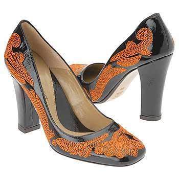 $130 JESSICA BENNETT Havana Embroidered Pumps ~ Black/White Size 6 NEW