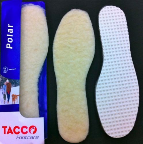 Tacco 643 Polar Warm Fleece Insoles Genuine Lambs Wool Shoe Inserts – ALL SIZES