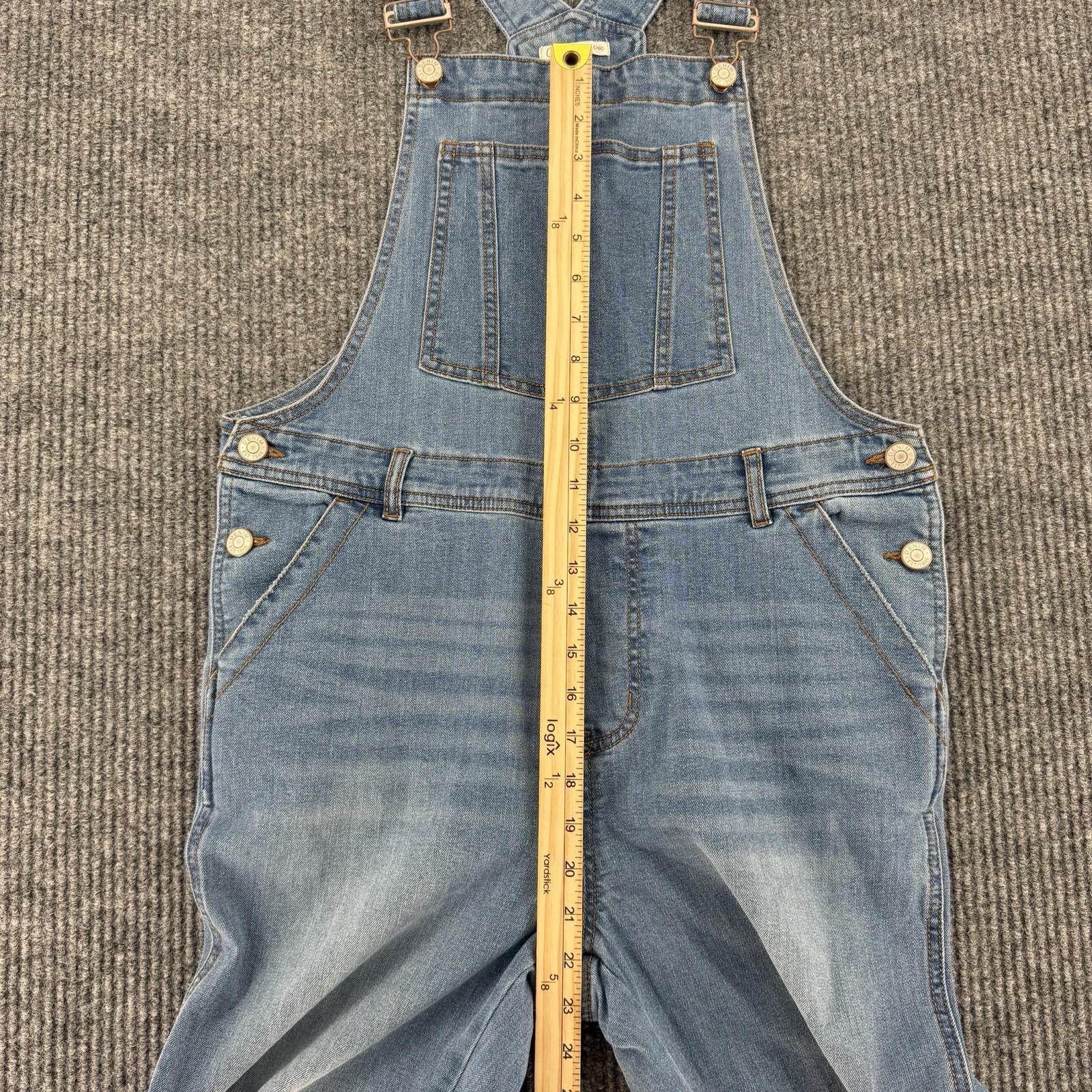 Y2K Charlotte by Cato denim bib overalls straight leg gardening womens 16 XL