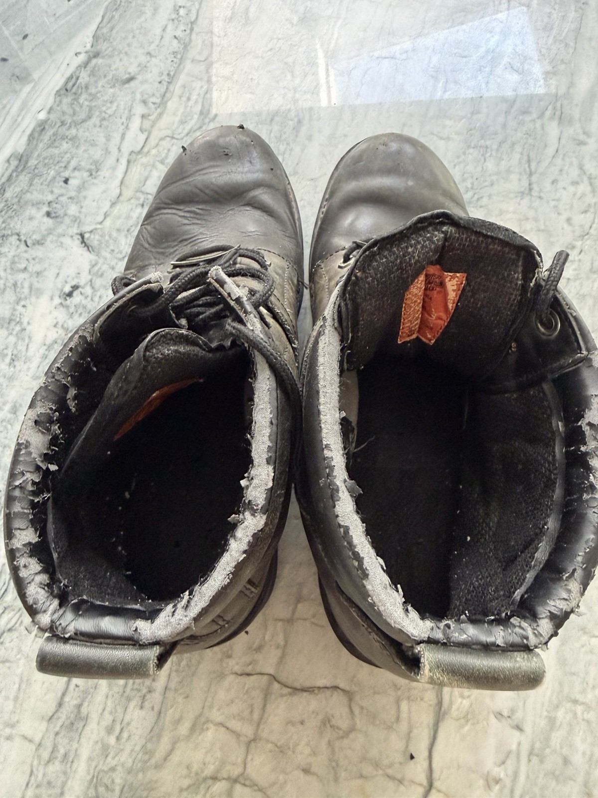 Harley Davidson Stealth Motorcycle Boots Patch Lace Black Riding 91642 Men Sz 15