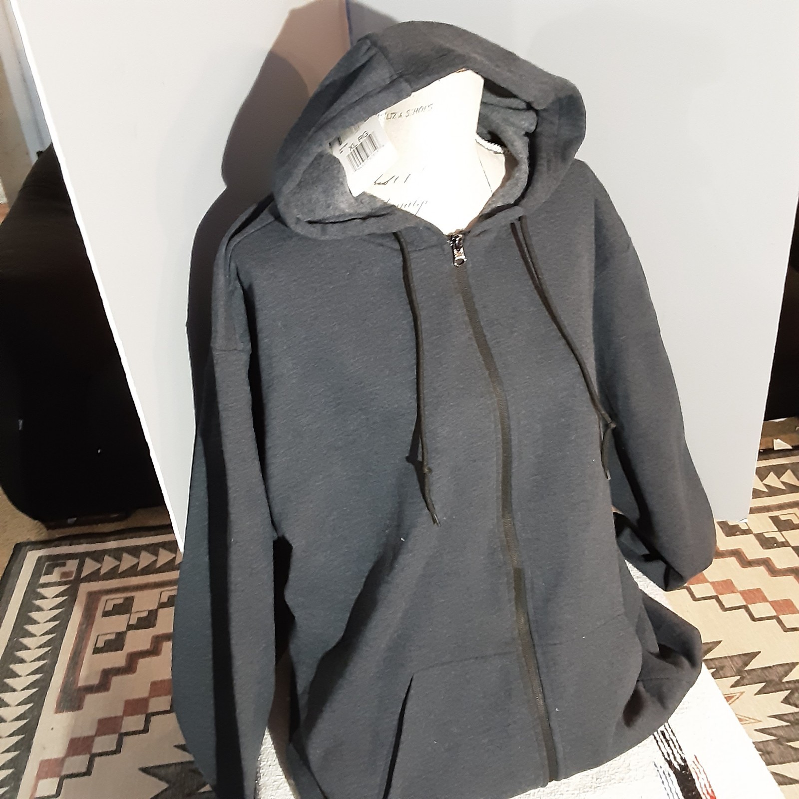 Duckies Men Dark Gray Zipup Hoodie Size Xl/Rg New With Tags (B-7)