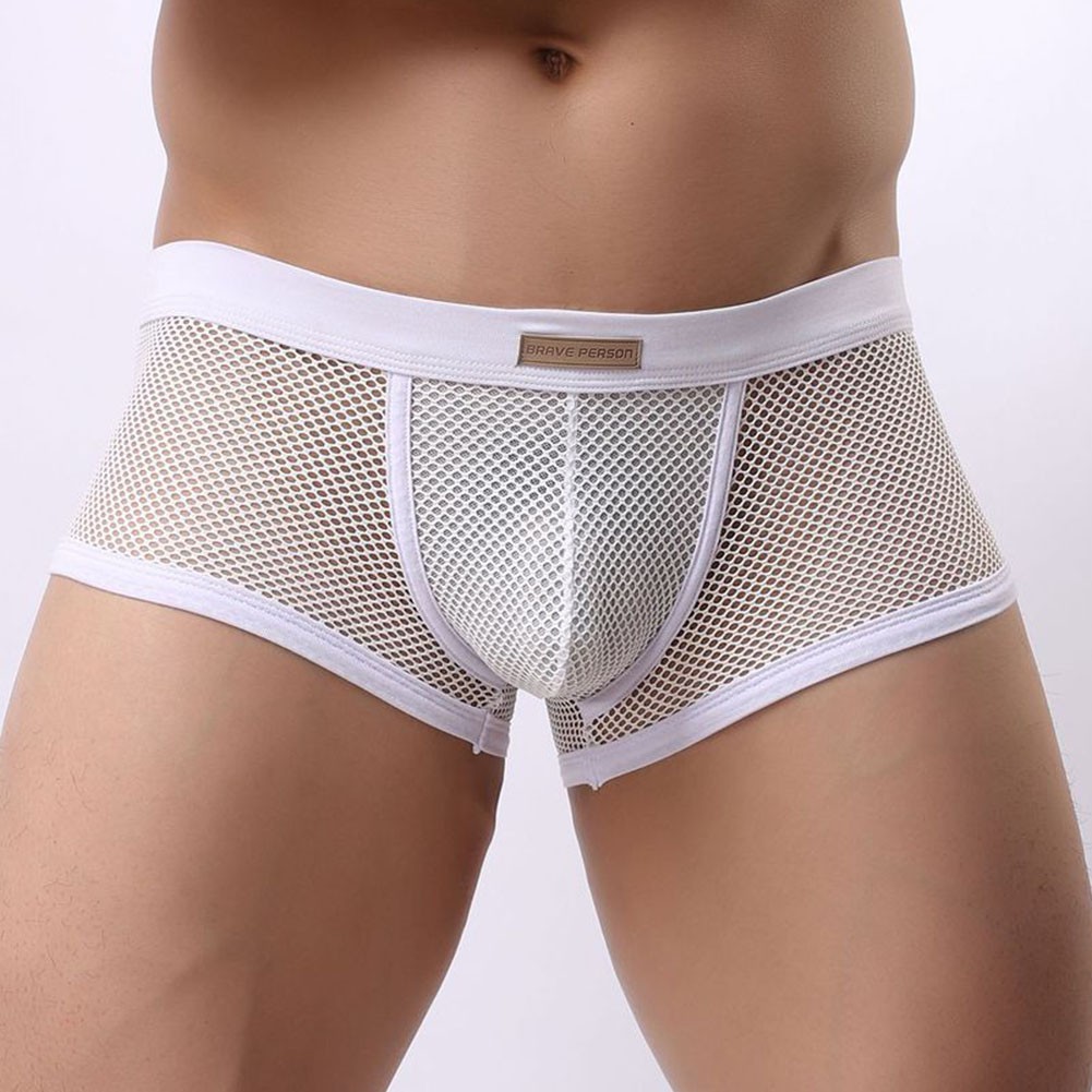 Comfortable Wear Men Underpants Breathable Boxers 20% Spandex 80% Nylon