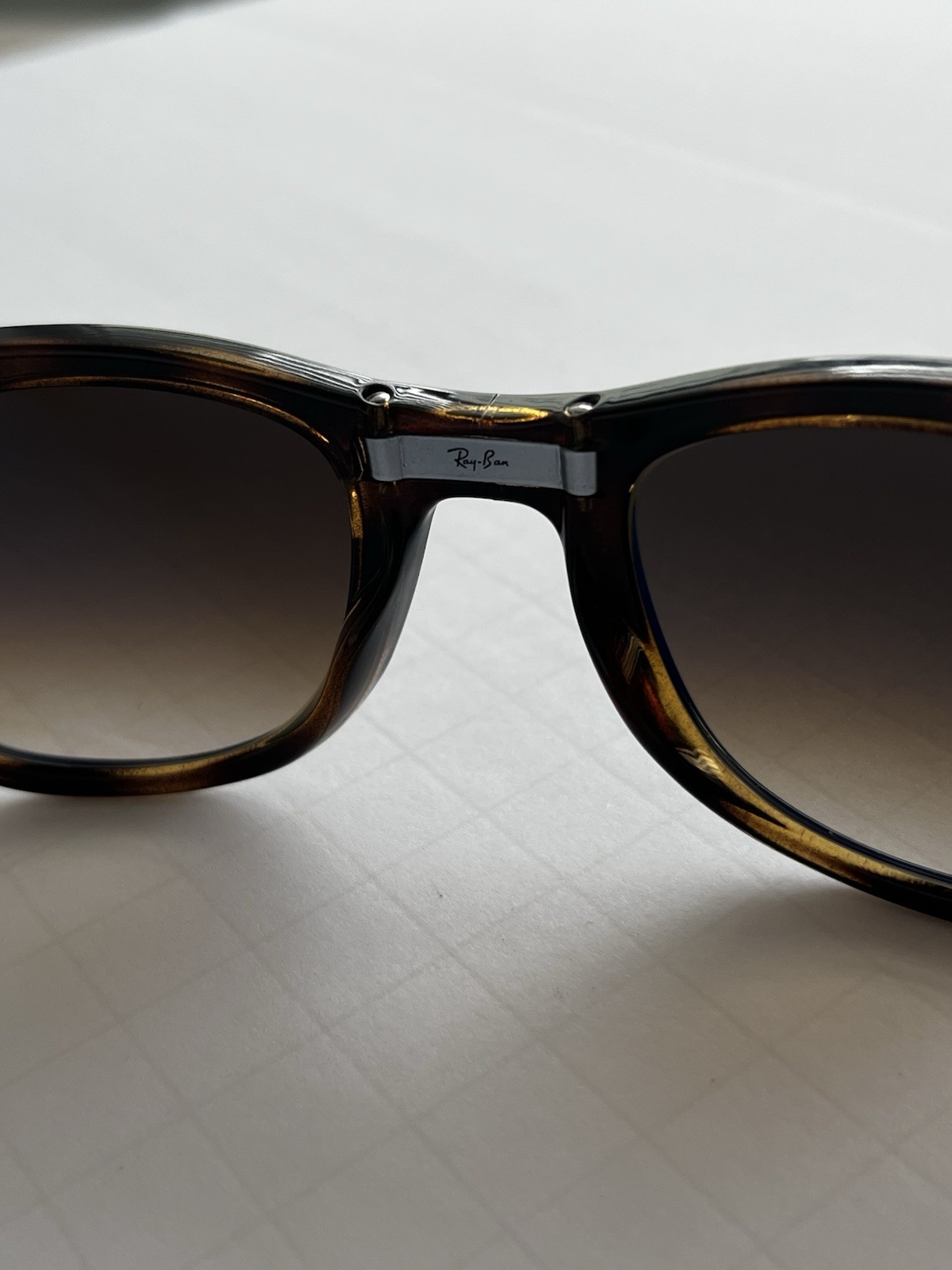 Ray Ban Folding Wayfarer RB4105 Sunglasses Tortoise Frame Brown Lens