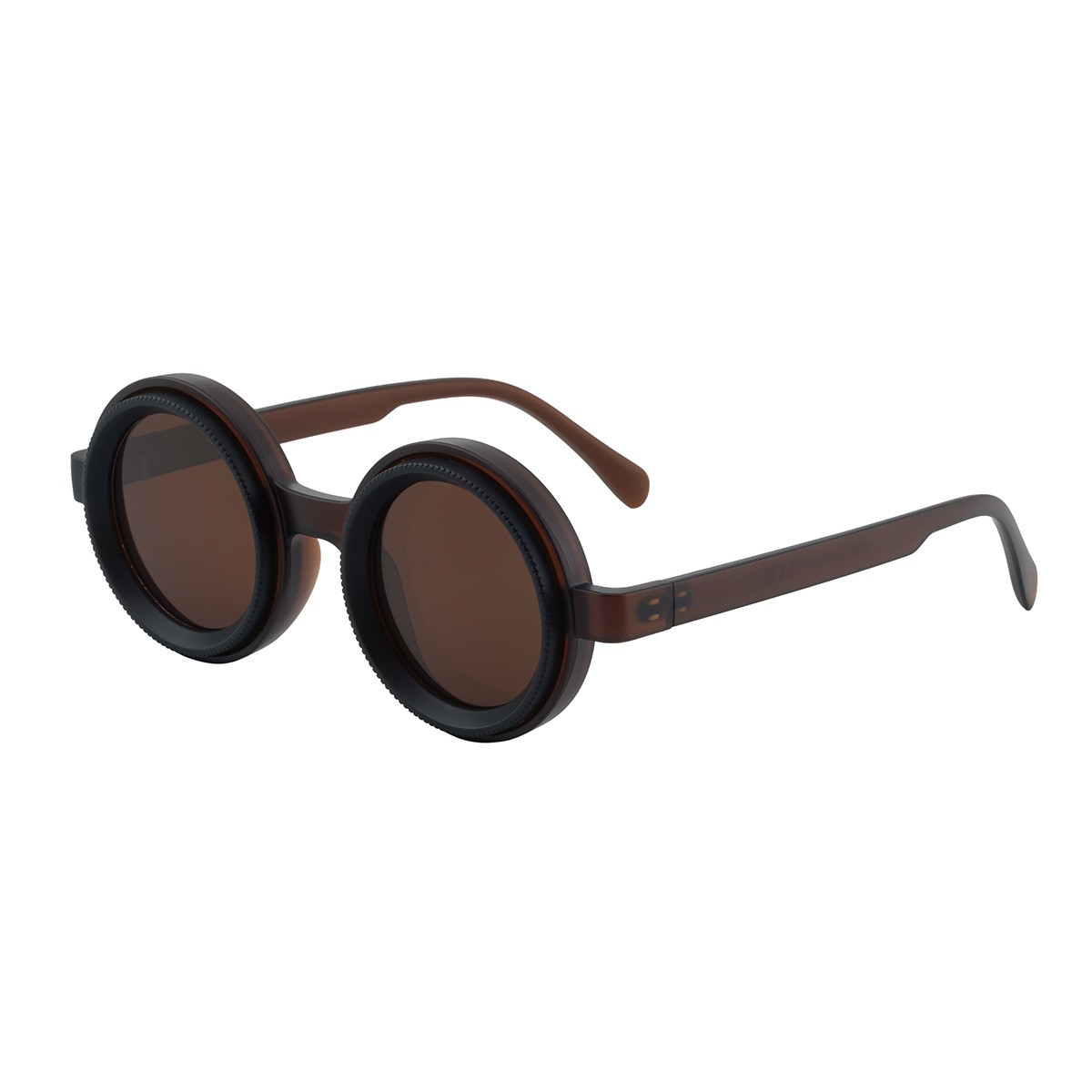 Polarized UV400 round frame sunglasses for men lightweight comfortable full
