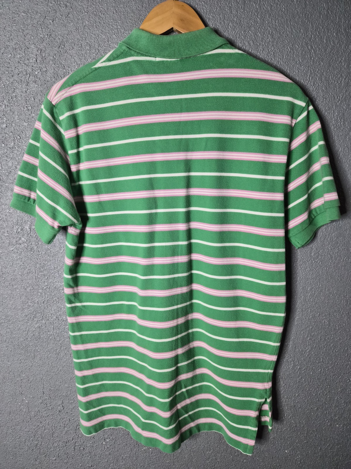 vintage 1990s Polo By Ralph Lauren shirt Stripes Green Pink White Size Medium
