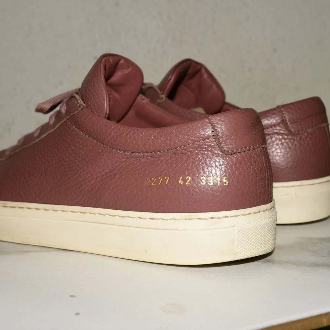 Common Projects Achilles Low Italy Leather Mauve Sneakers Men 42
