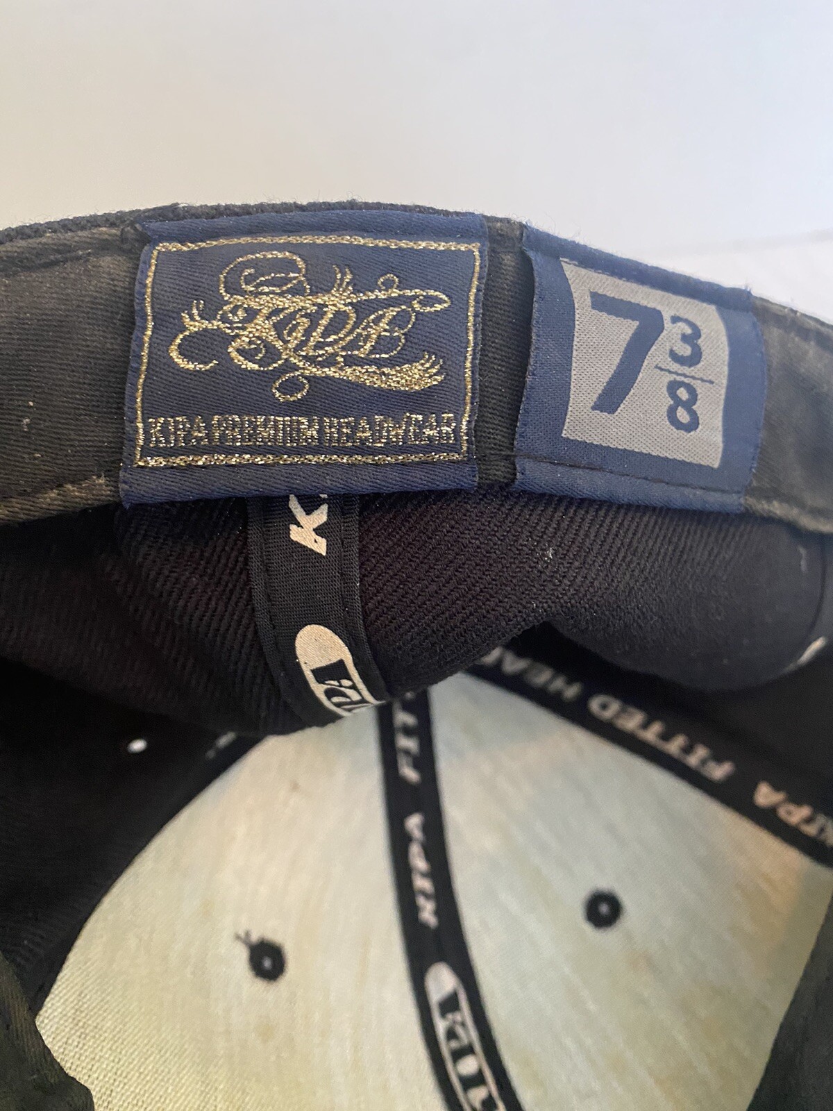 KIPA Premium Headwear Navy Blue Hat 7 3/8 Blank No Logo