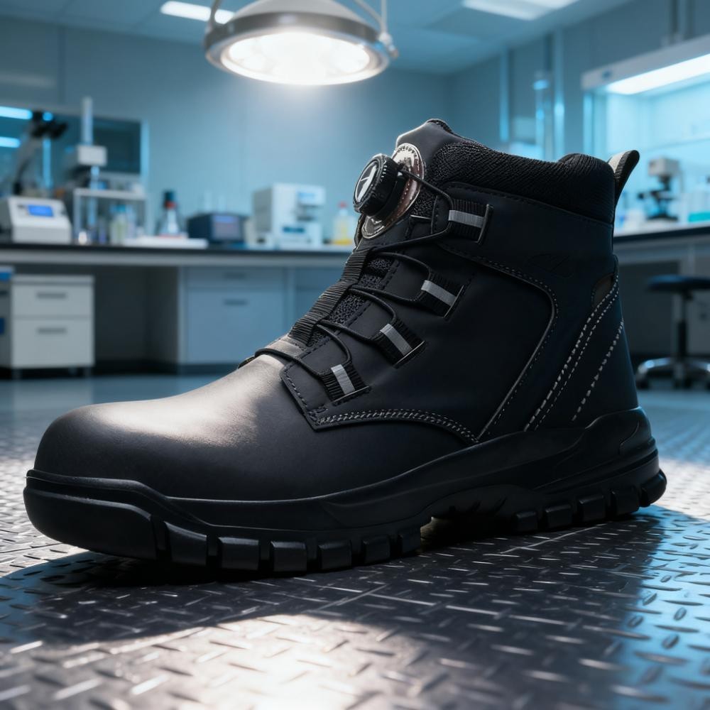 Rotating Button Work Sneakers Steel Toe Shoes Puncture-Proof Protective Shoes